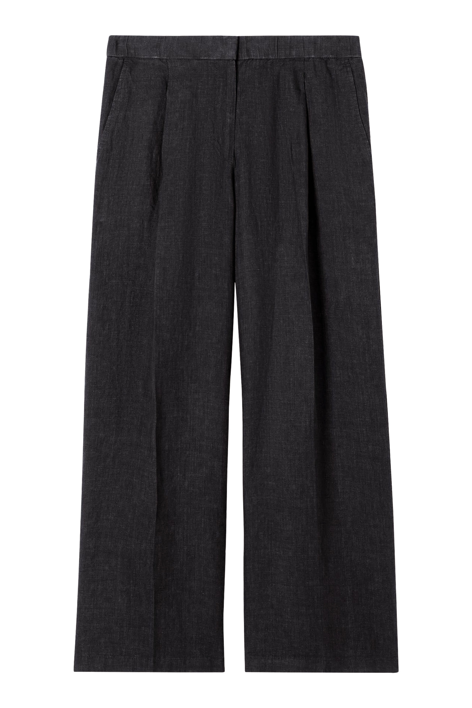 Washed Organic Linen D&eacute;lav&eacute; Trouser Pants