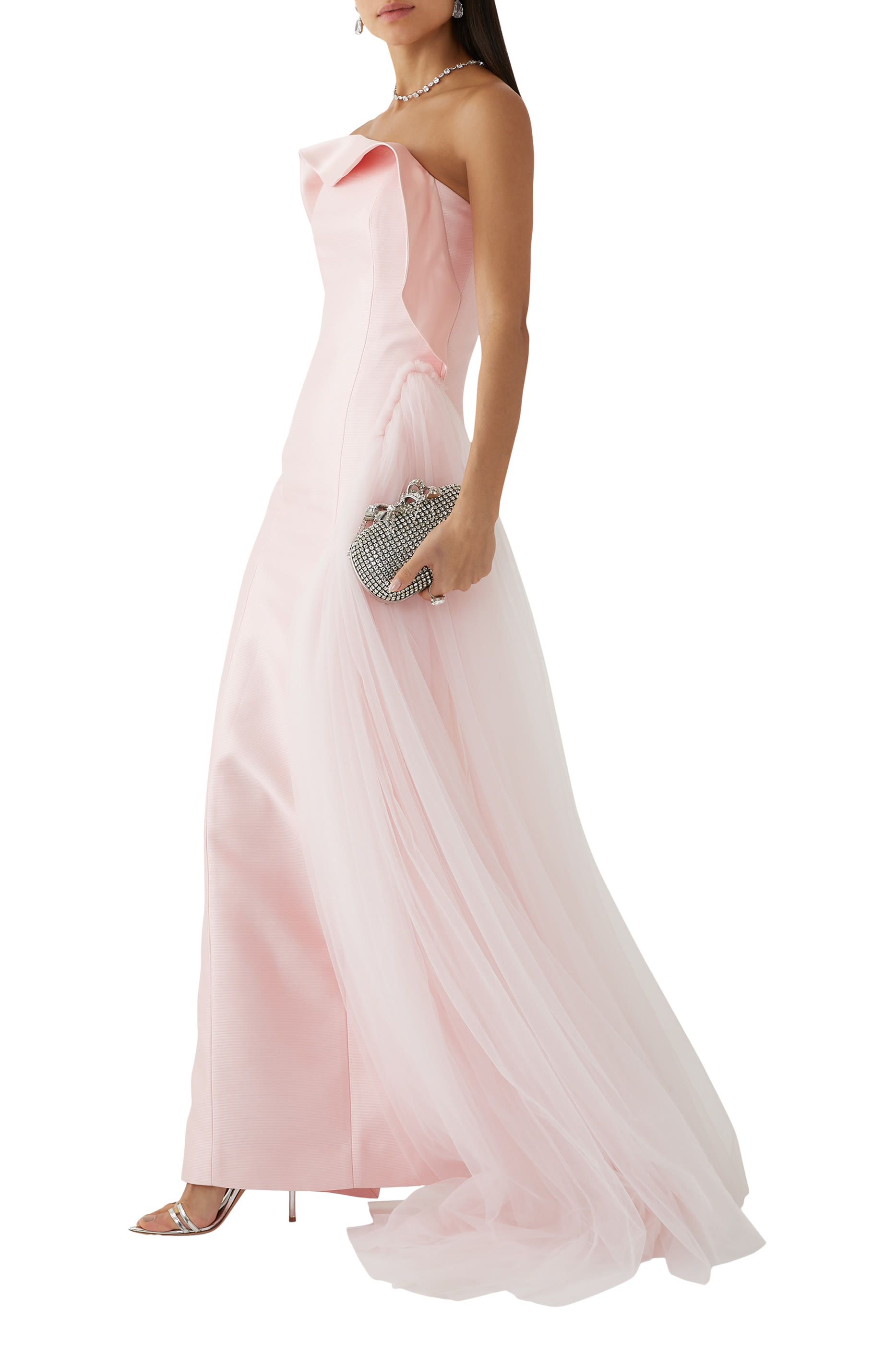 Strapless Asymmetric Gown