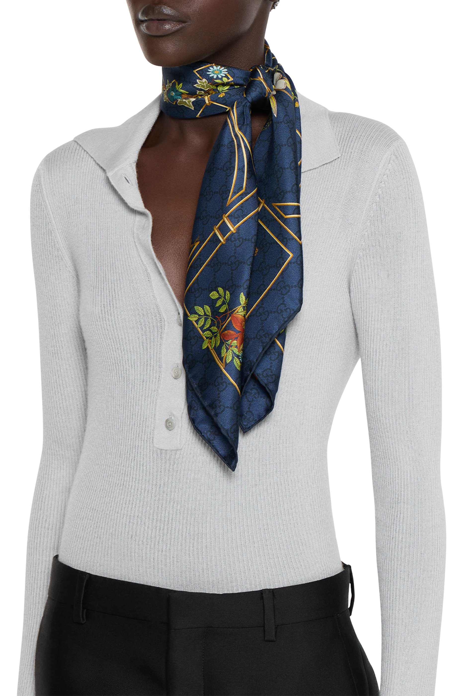 Printed Silk Twill Carré