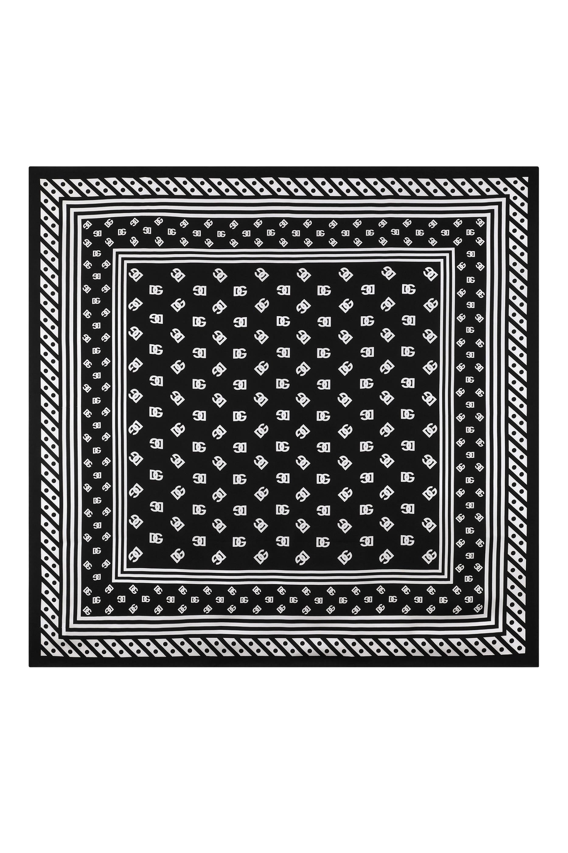 All-Over DG Logo Print Twill Scarf