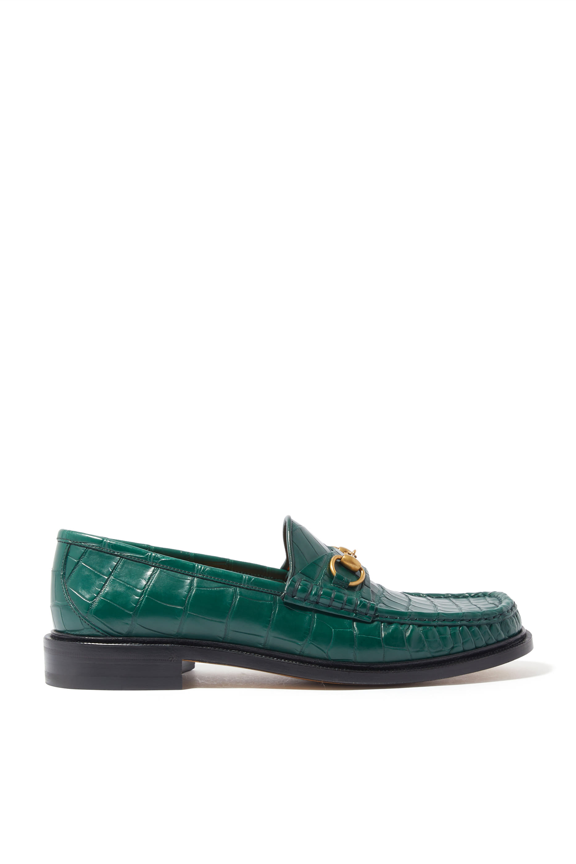 Horsebit Crocodile Loafers