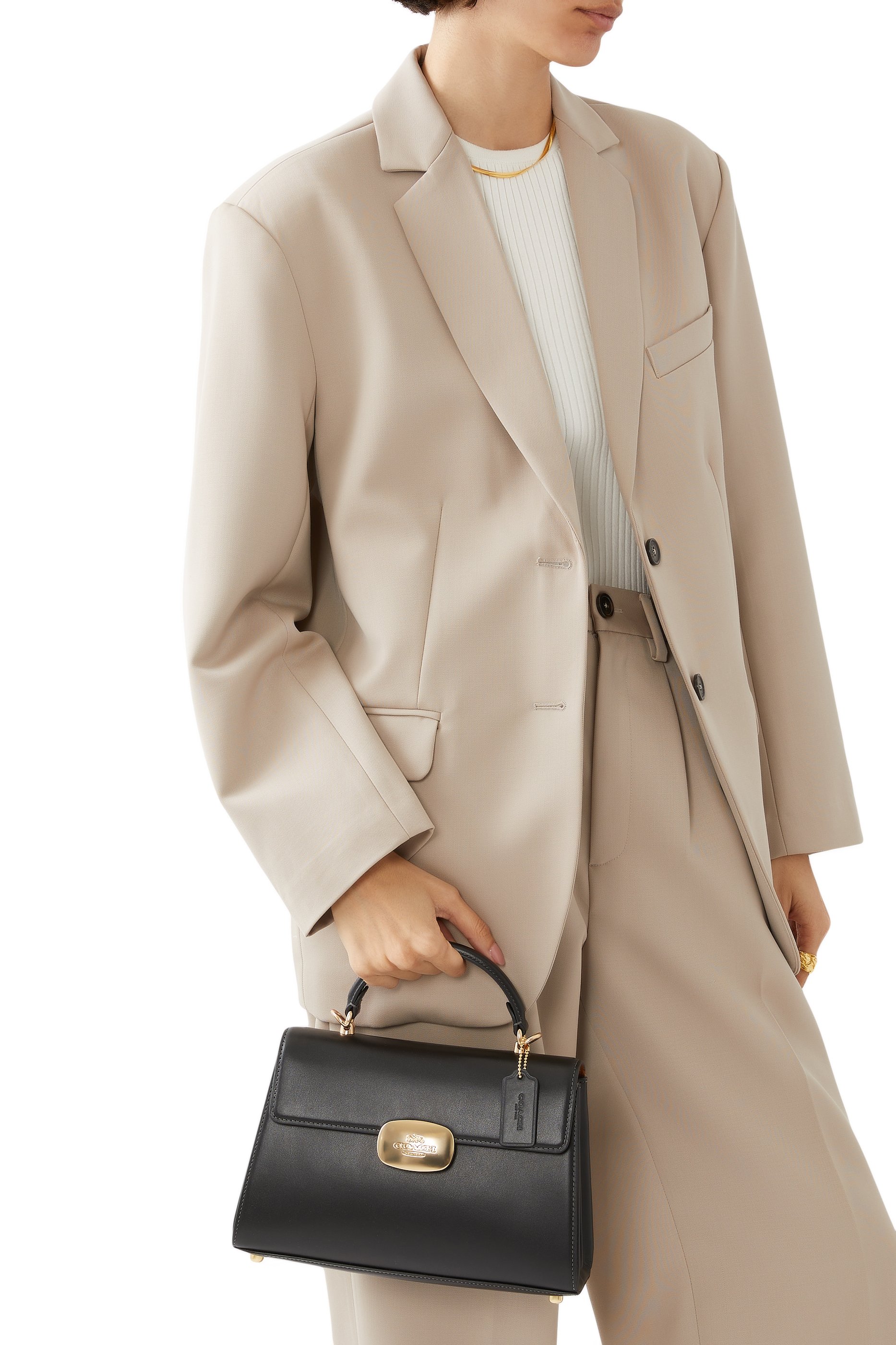 Eliza Top-Handle Leather Satchel Bag