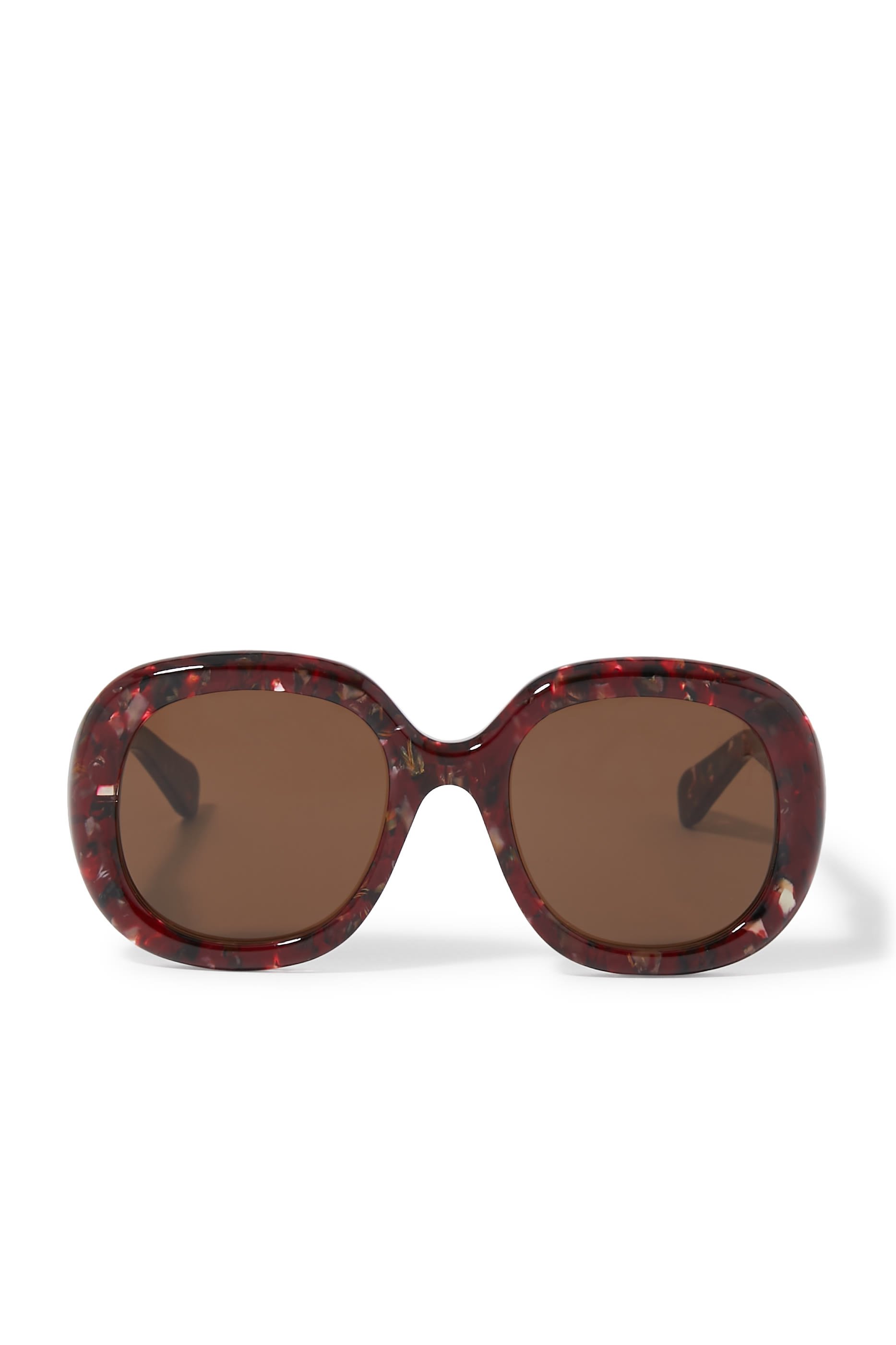 Logo Round Frame Sunglasses