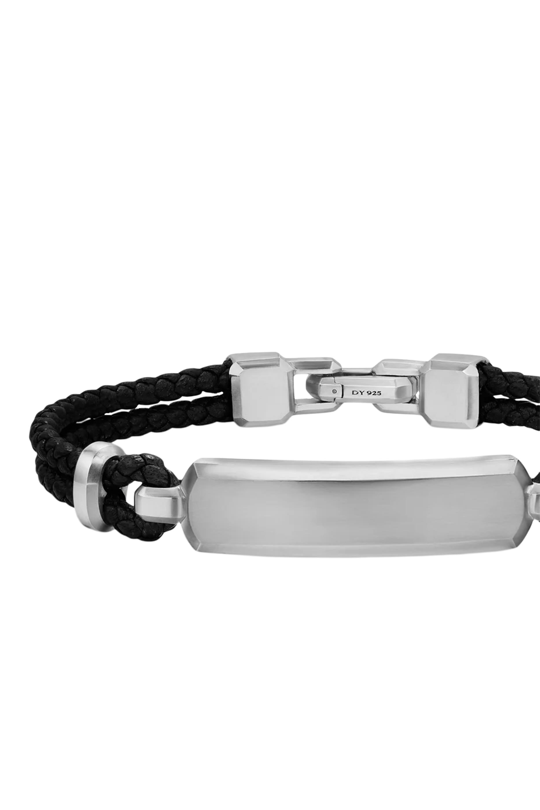 Streamline&reg; ID Bar Bracelet, Sterling Silver & Leather