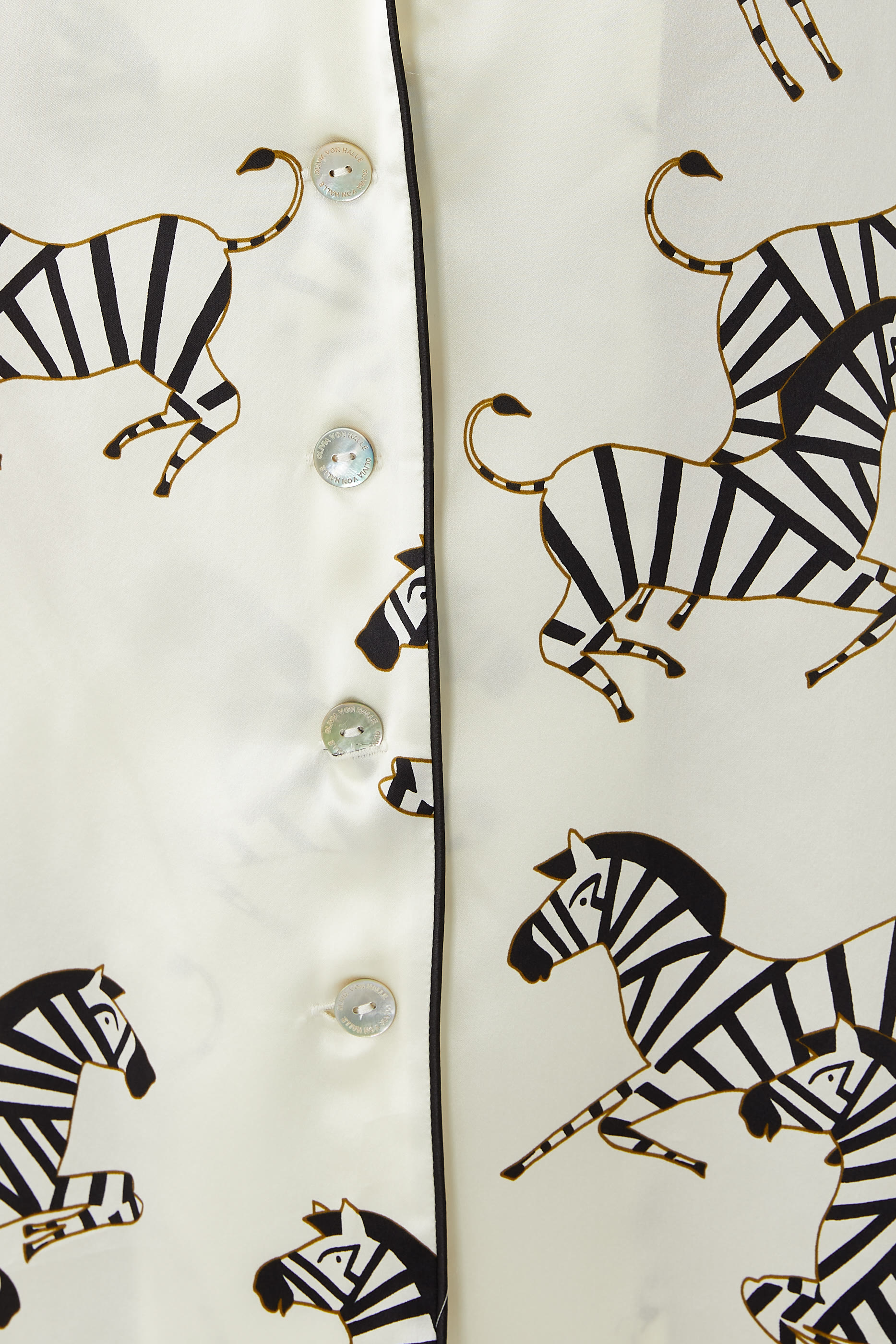 Lila Zebedee Silk Satin Pajama Set