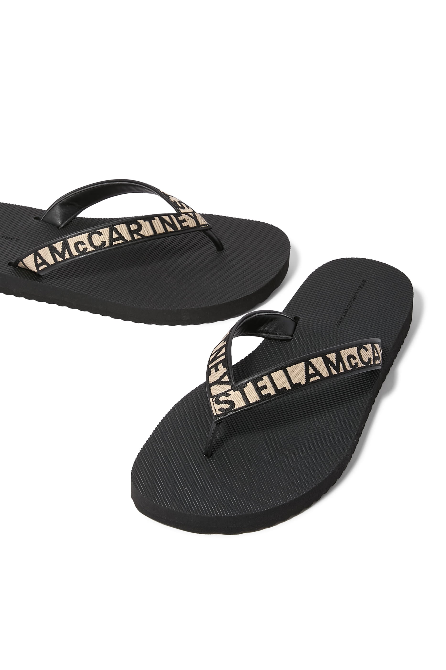 Logo Webbed Thong Sandals