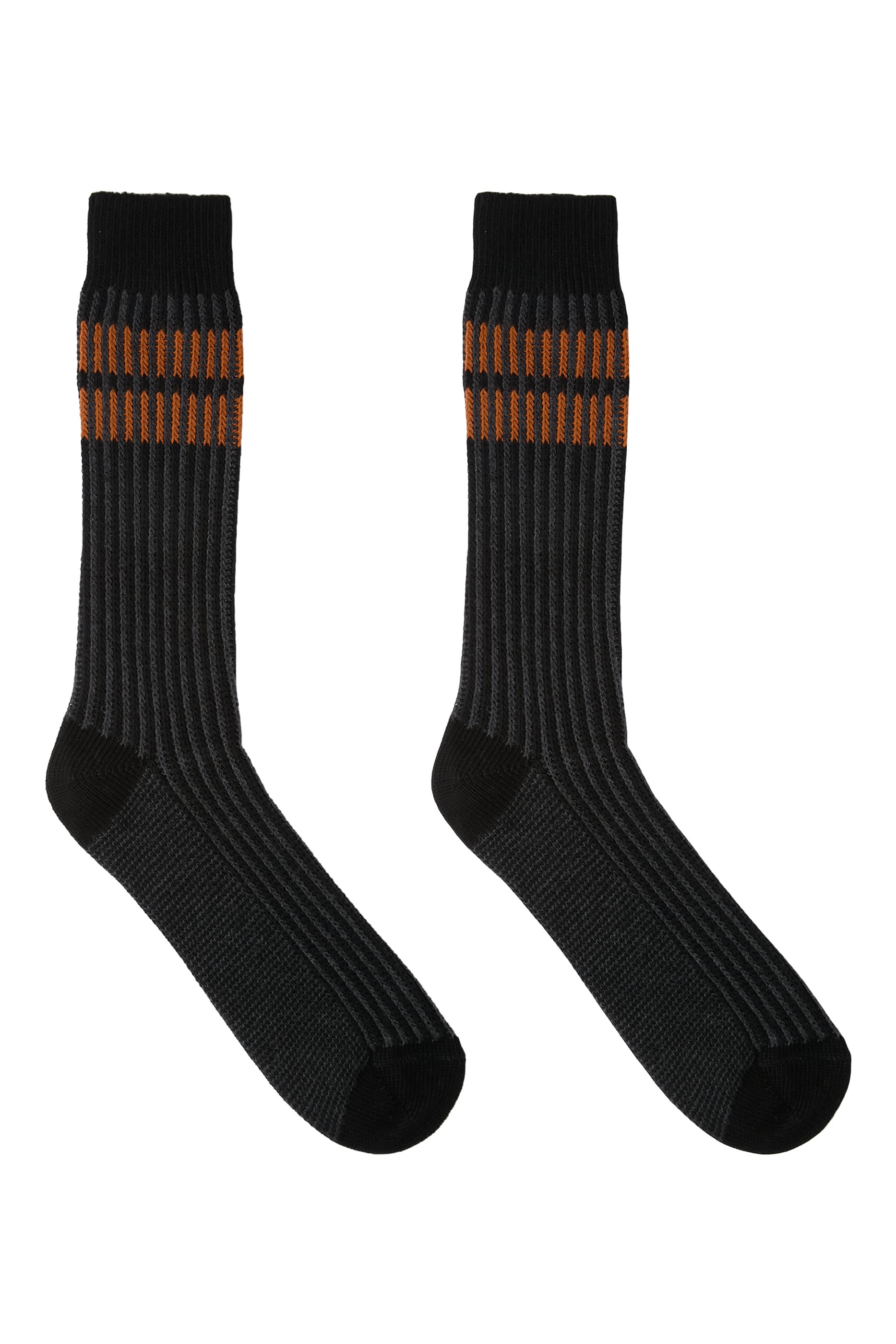  Ribbed Mid-Calf Socks