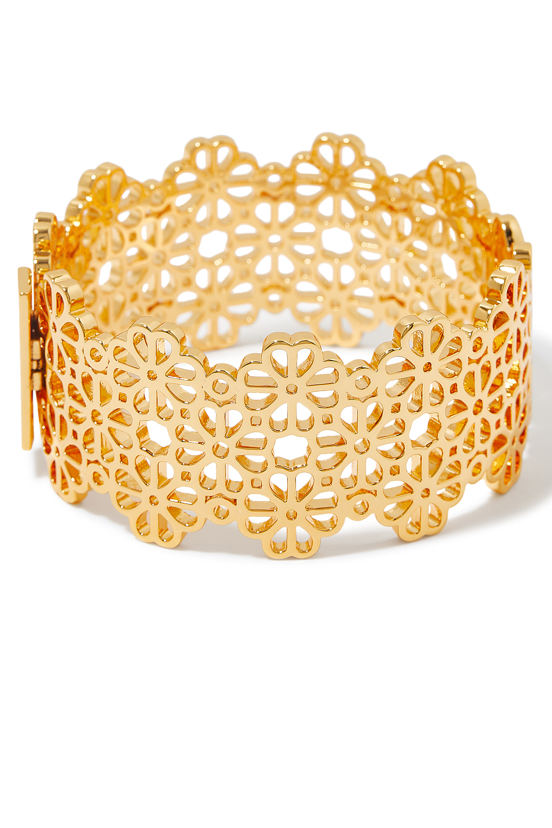 Spade Flower Lace Statement Bangle