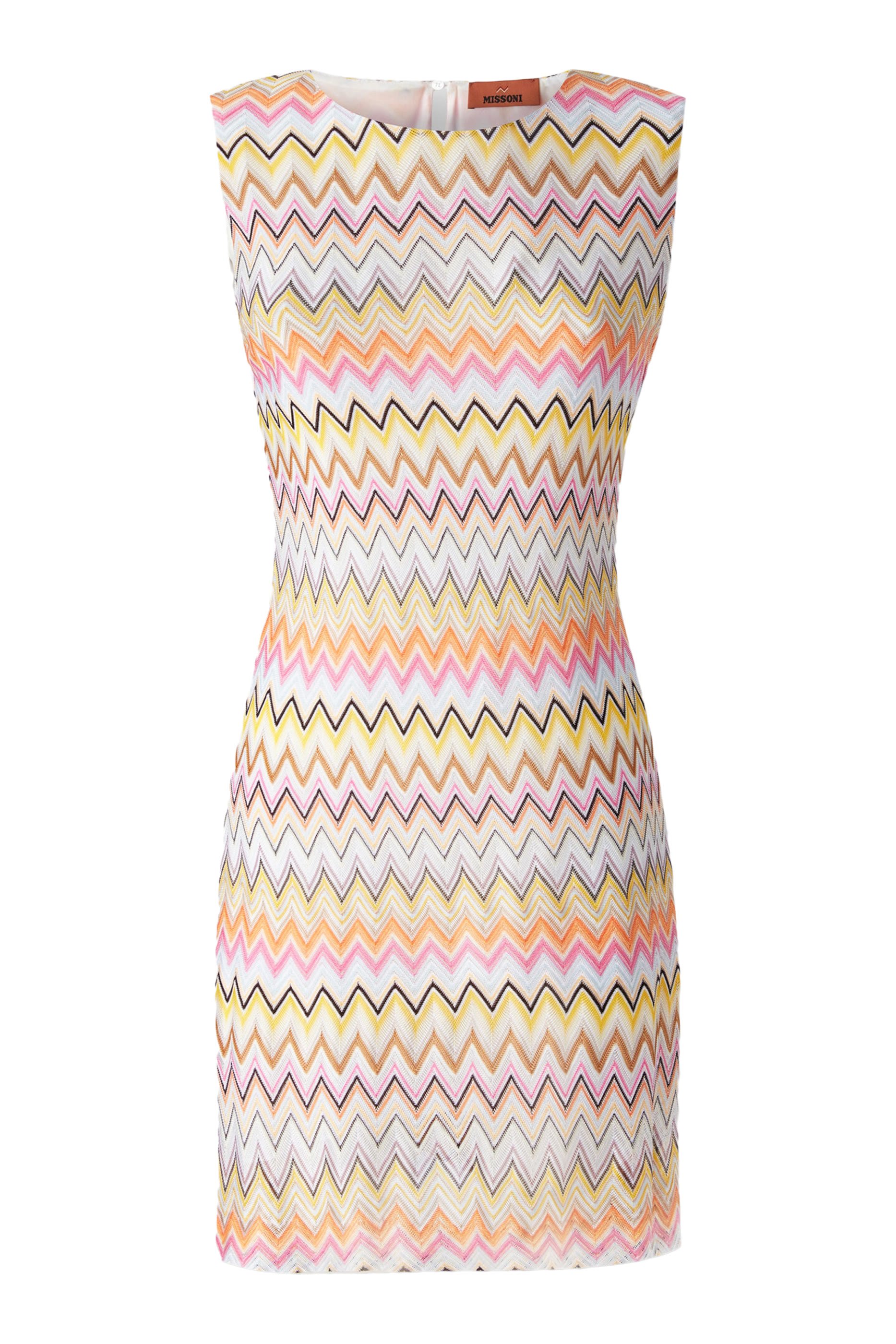Zigzag Raschel Sleeveless Mini Dress