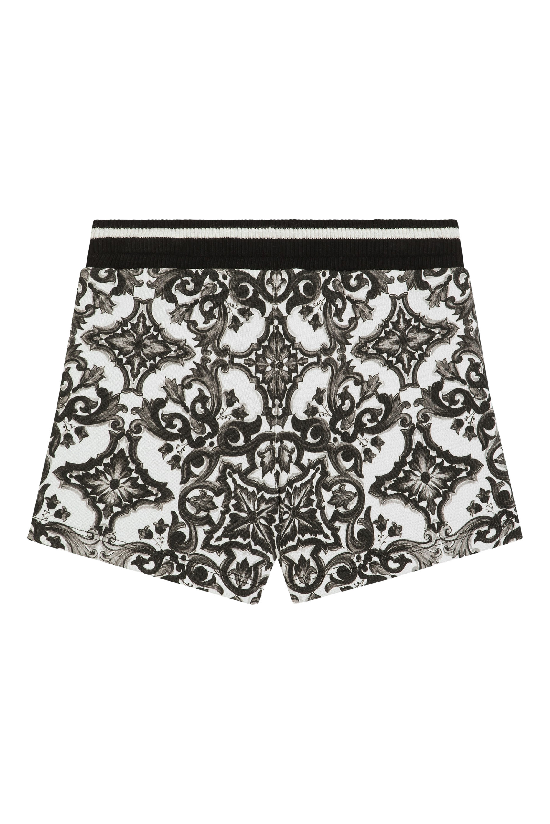 Kids Majolica-Print Fleece Bermuda Shorts