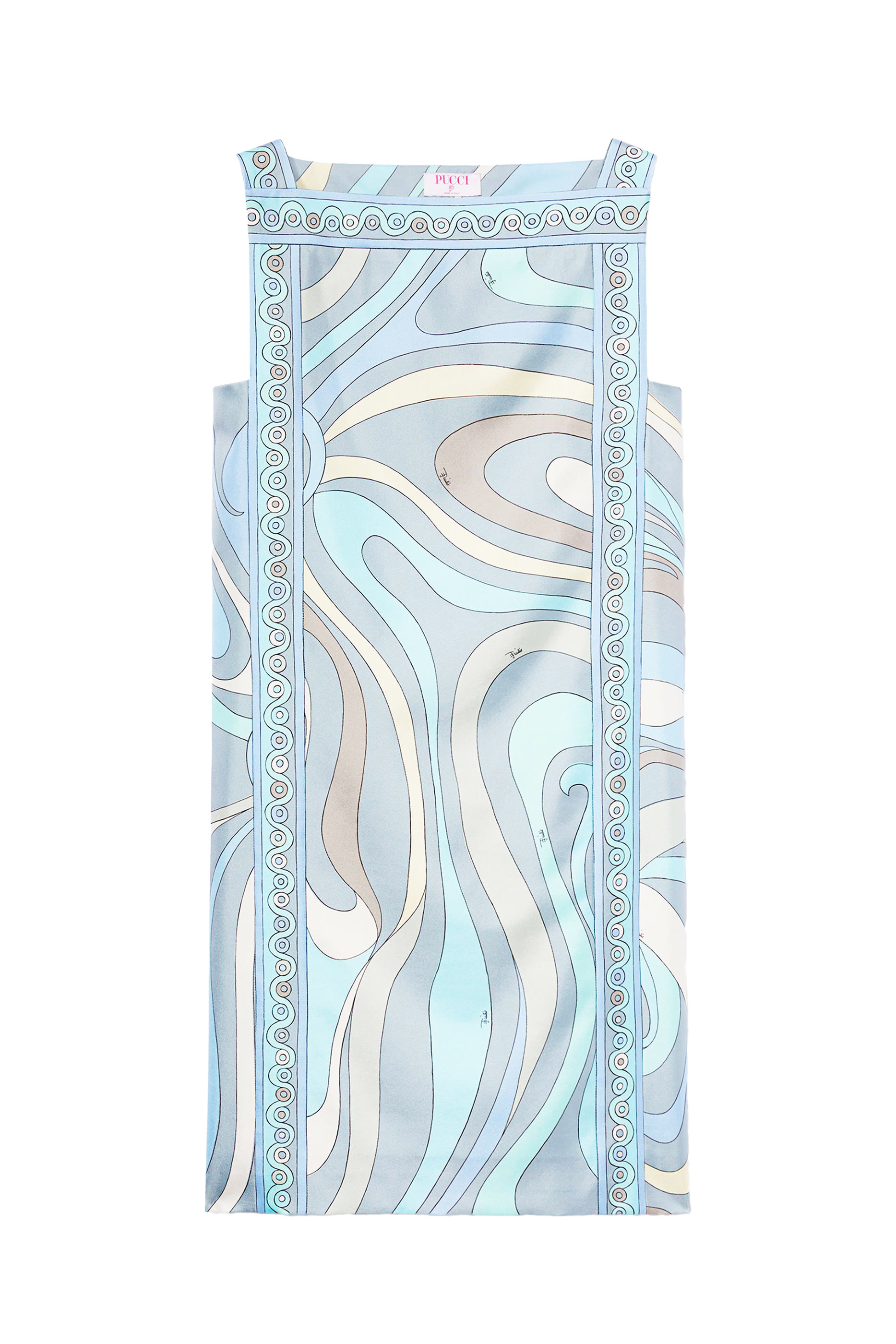 Marmo-Print Silk Twill Dress