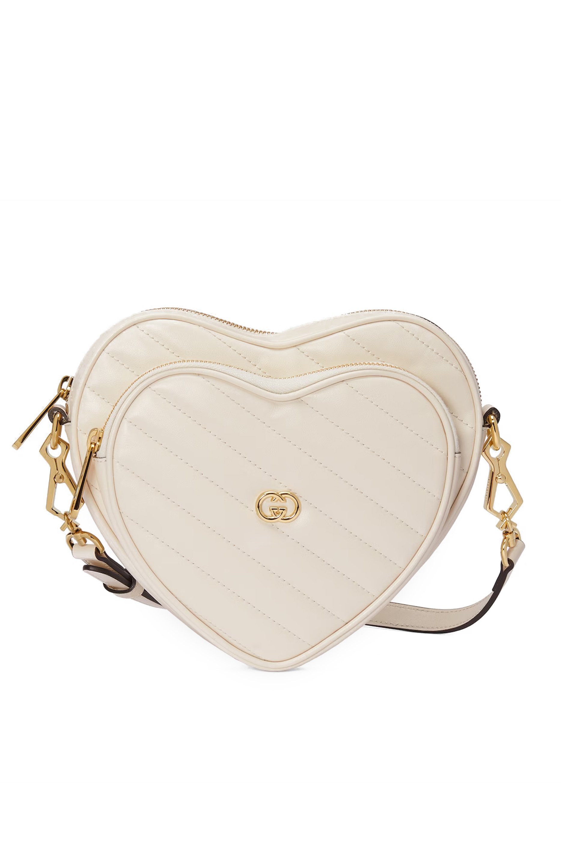 Interlocking G Heart Shoulder Bag