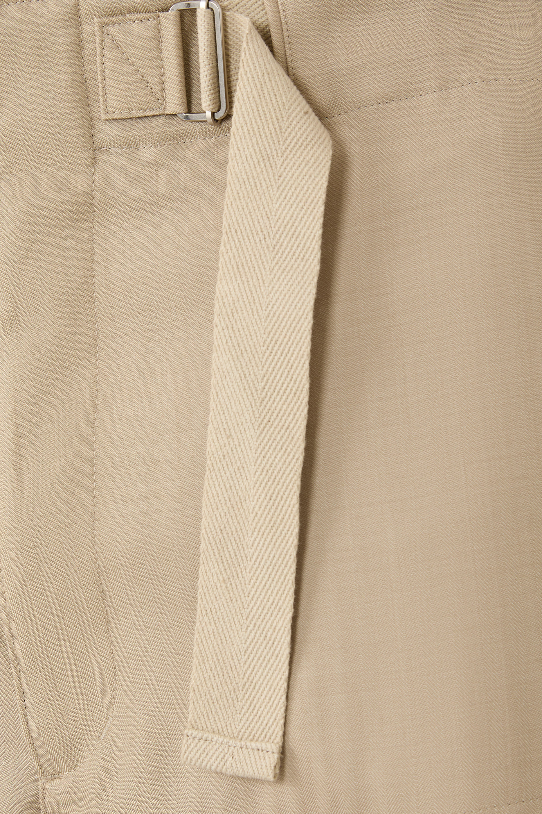 Wool Herringbone Cargo Pants 
