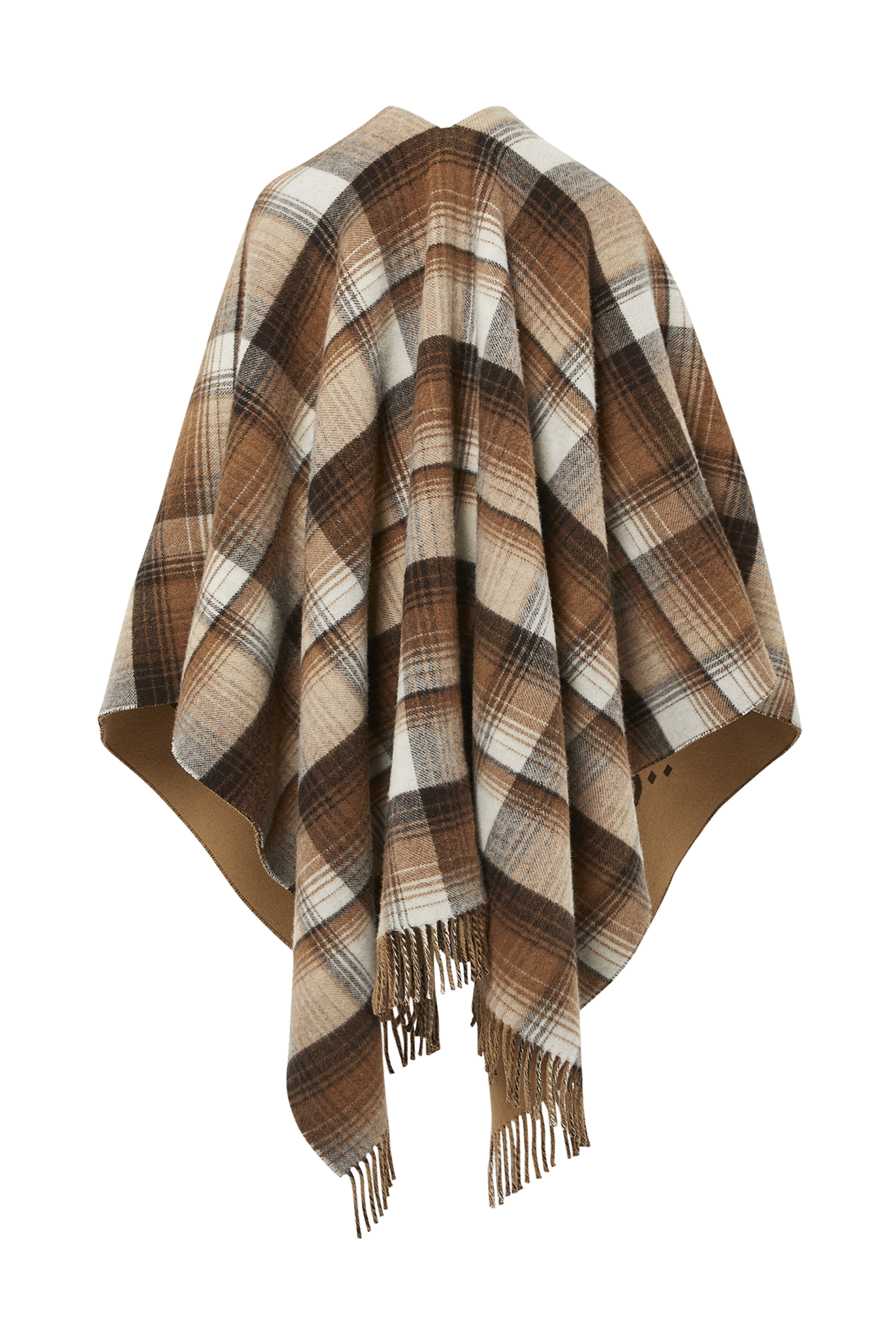 GG Wool Reversible Poncho