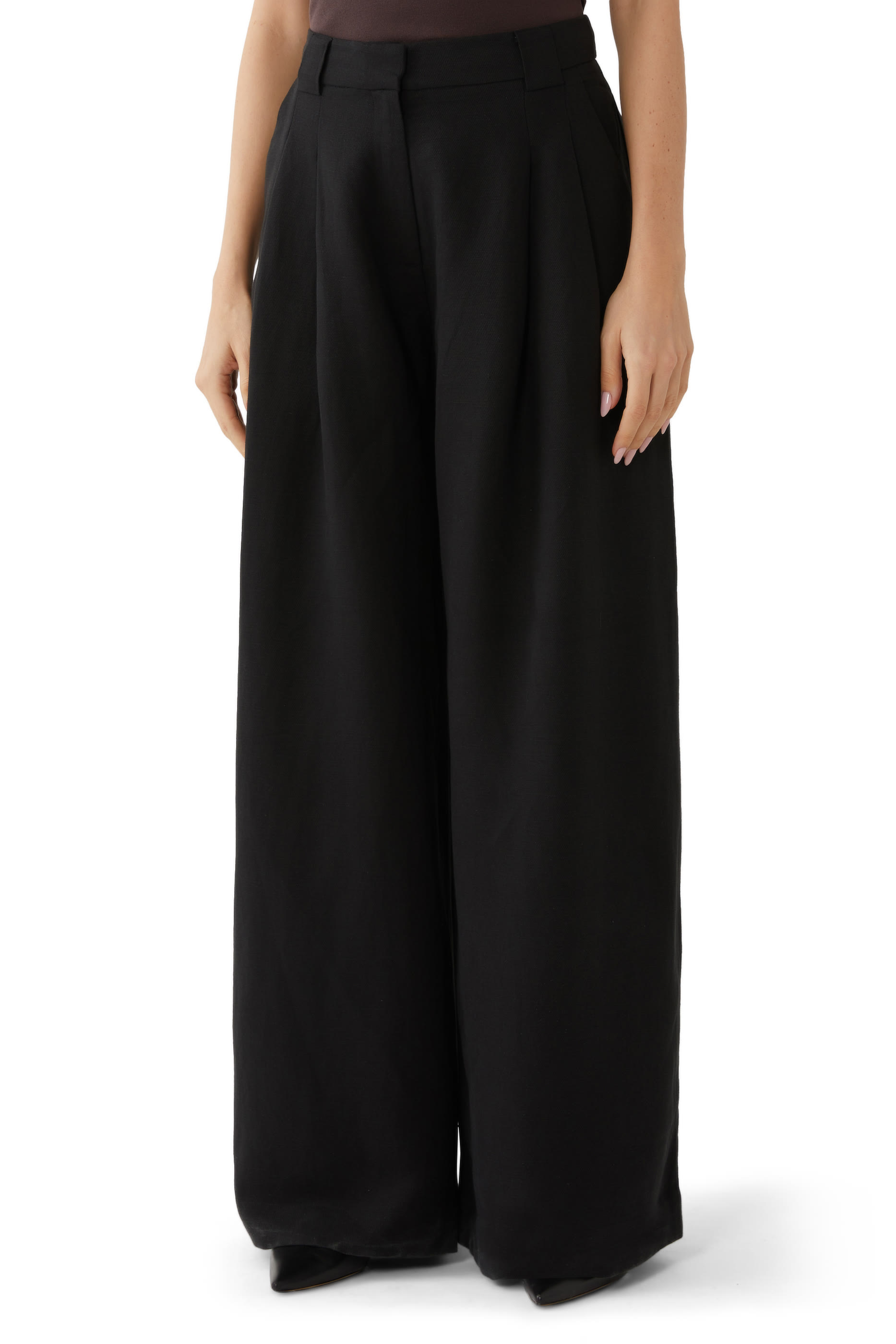Wide Leg Pleat Pants
