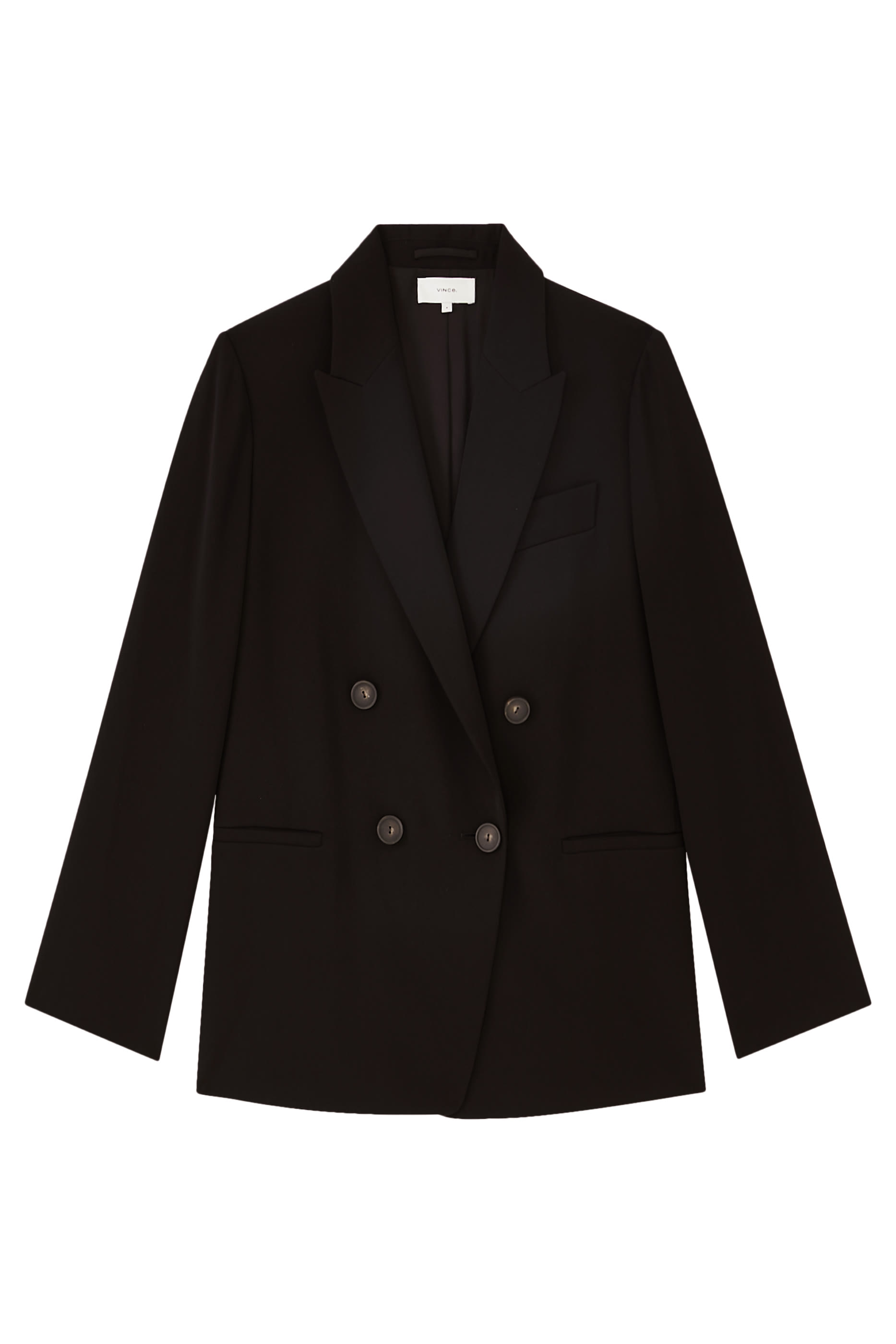 Crepe Double-Breasted Blazer