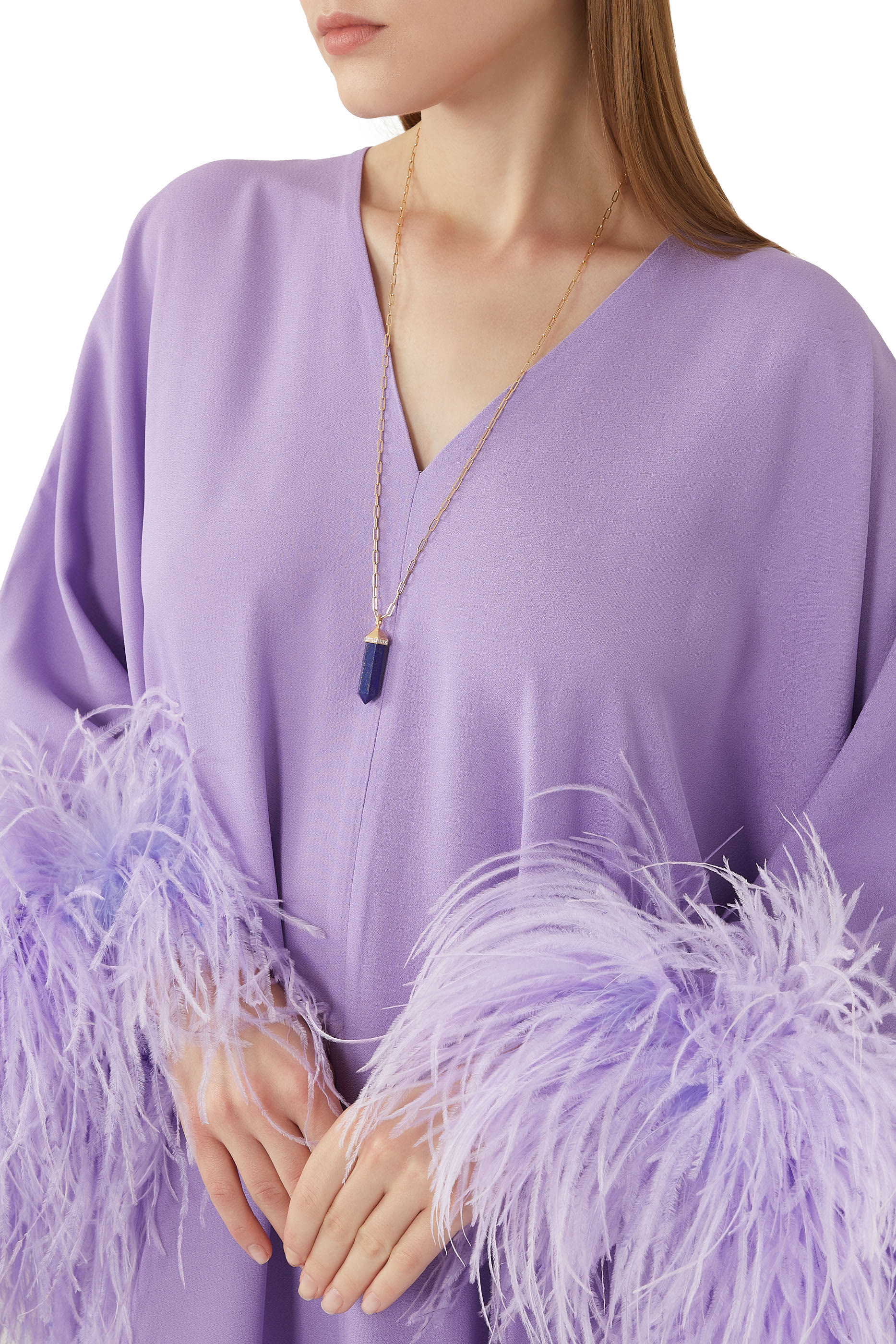 Vertical Chakra Necklace, 18k Yellow Gold with Diamonds & Lapis Lazuli