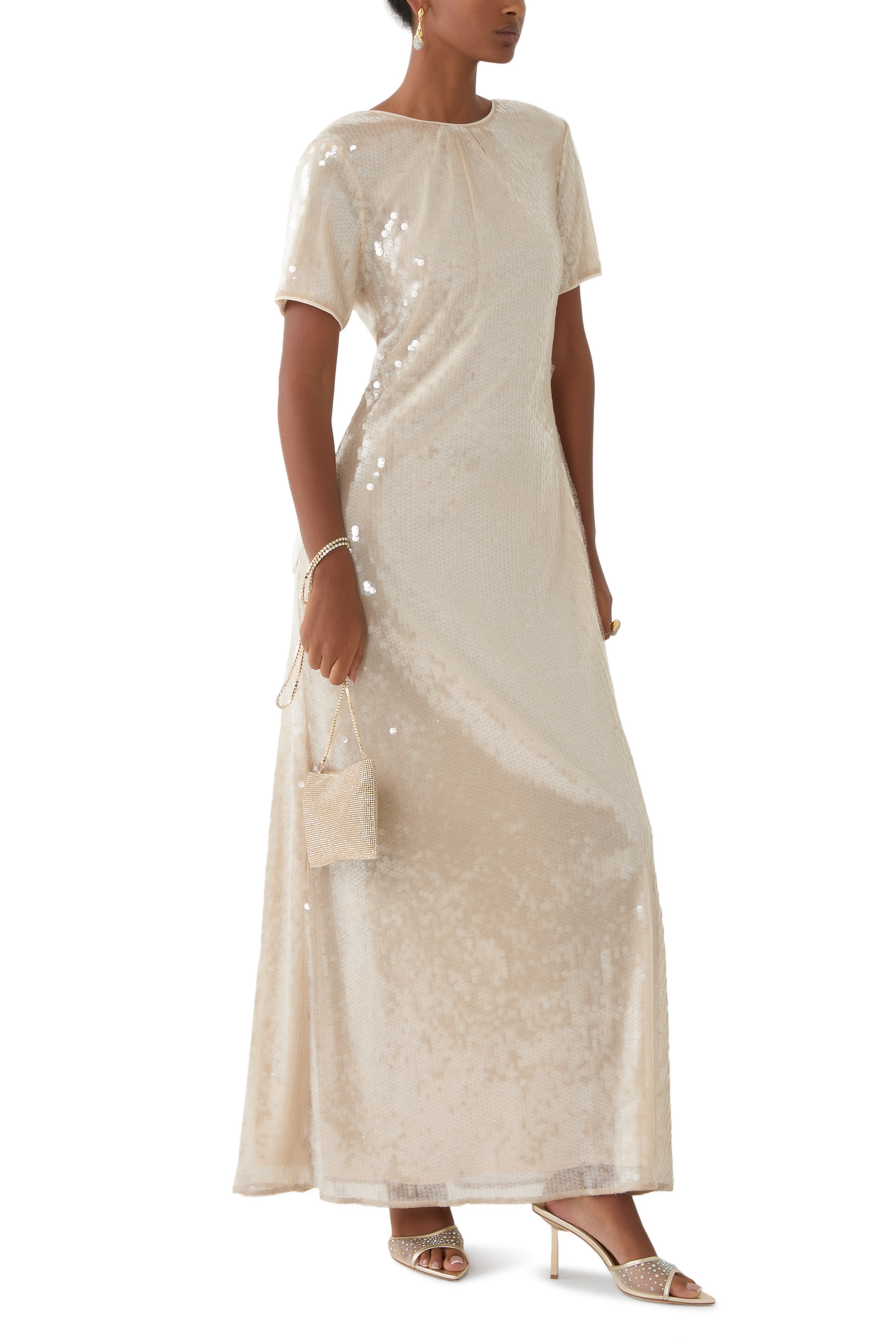 Nicole Mesh Embellished 80 Mules