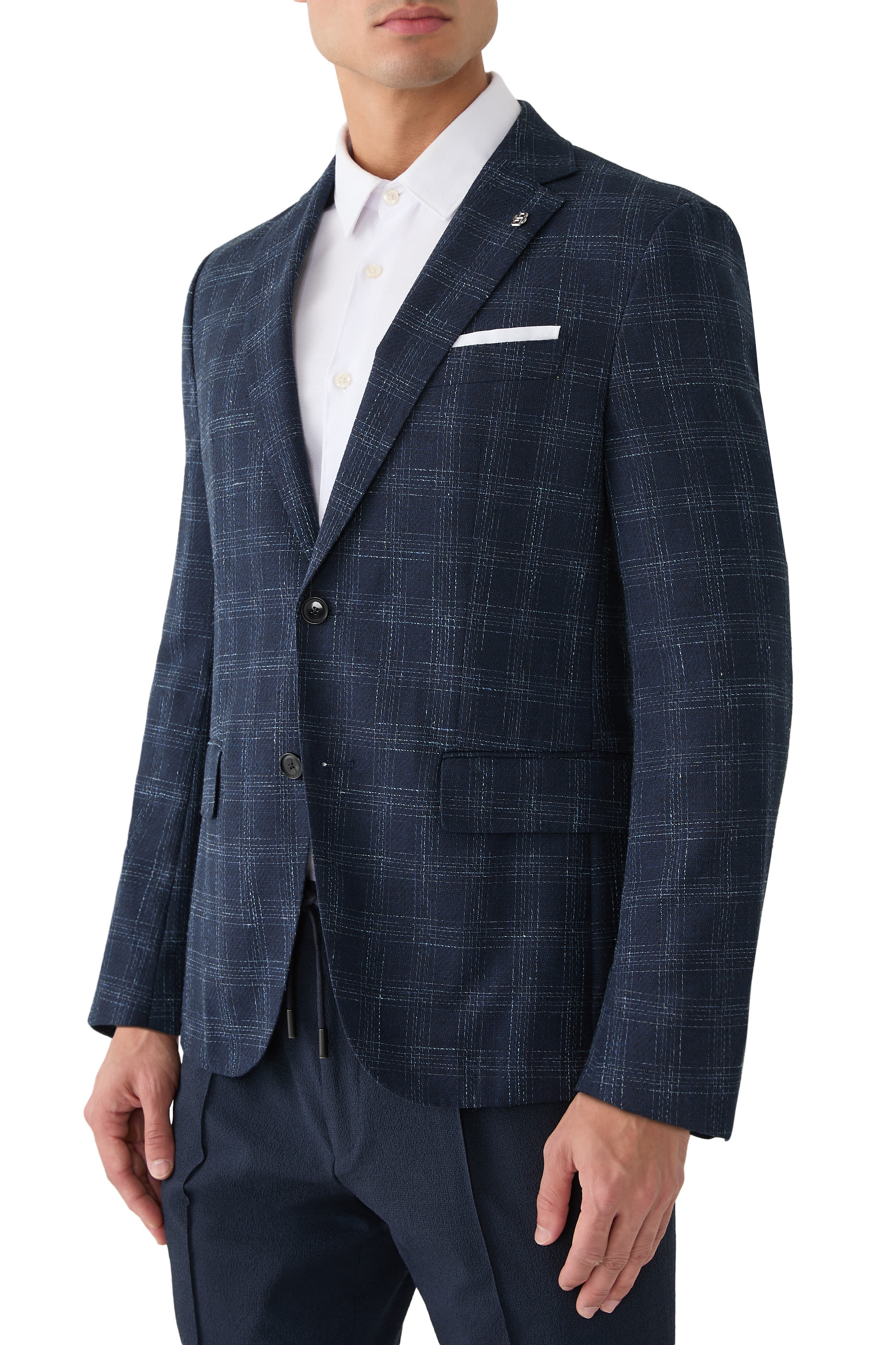 Micro-Patterned Slim-Fit Blazer