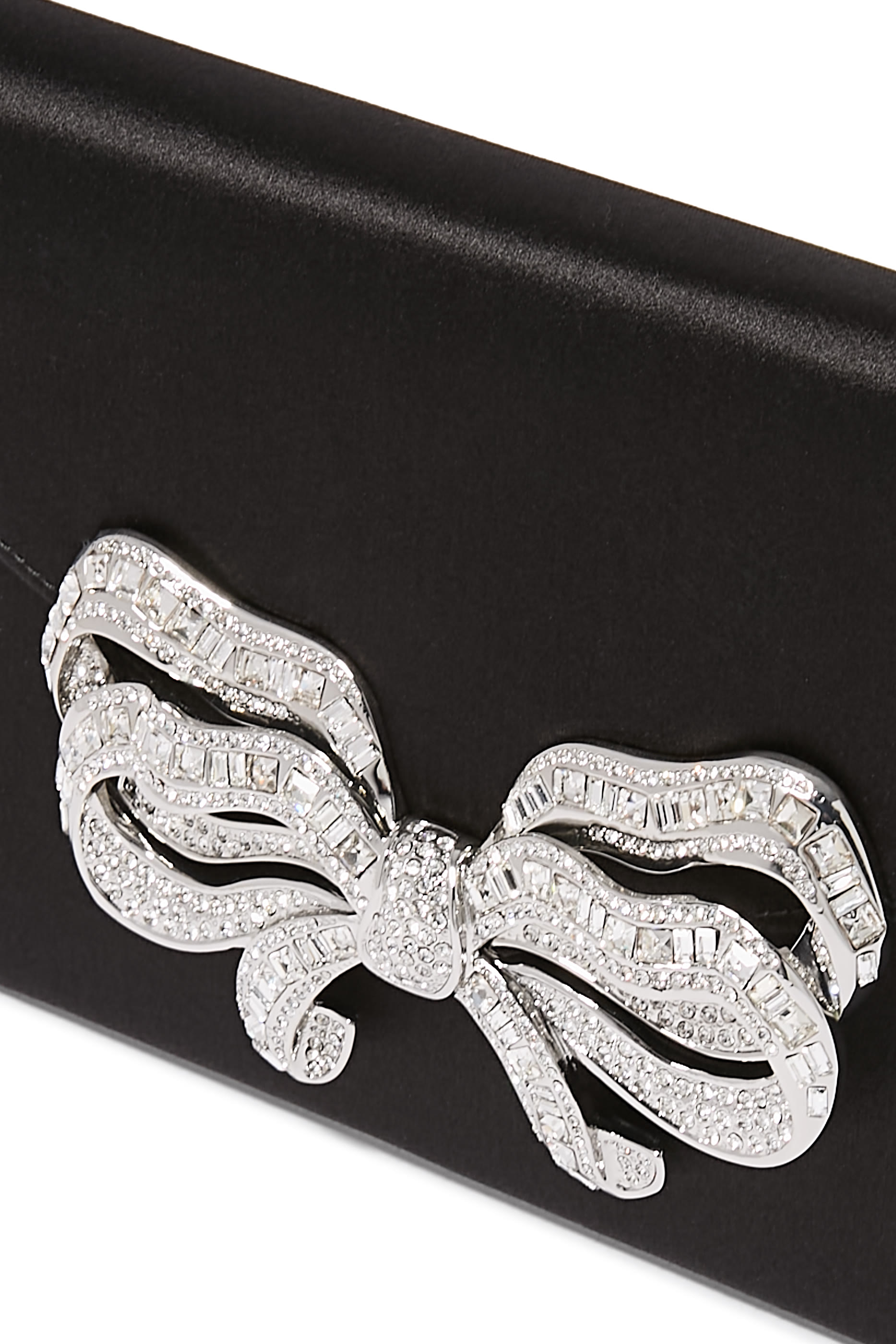 Satin Bow Envelope Clutch