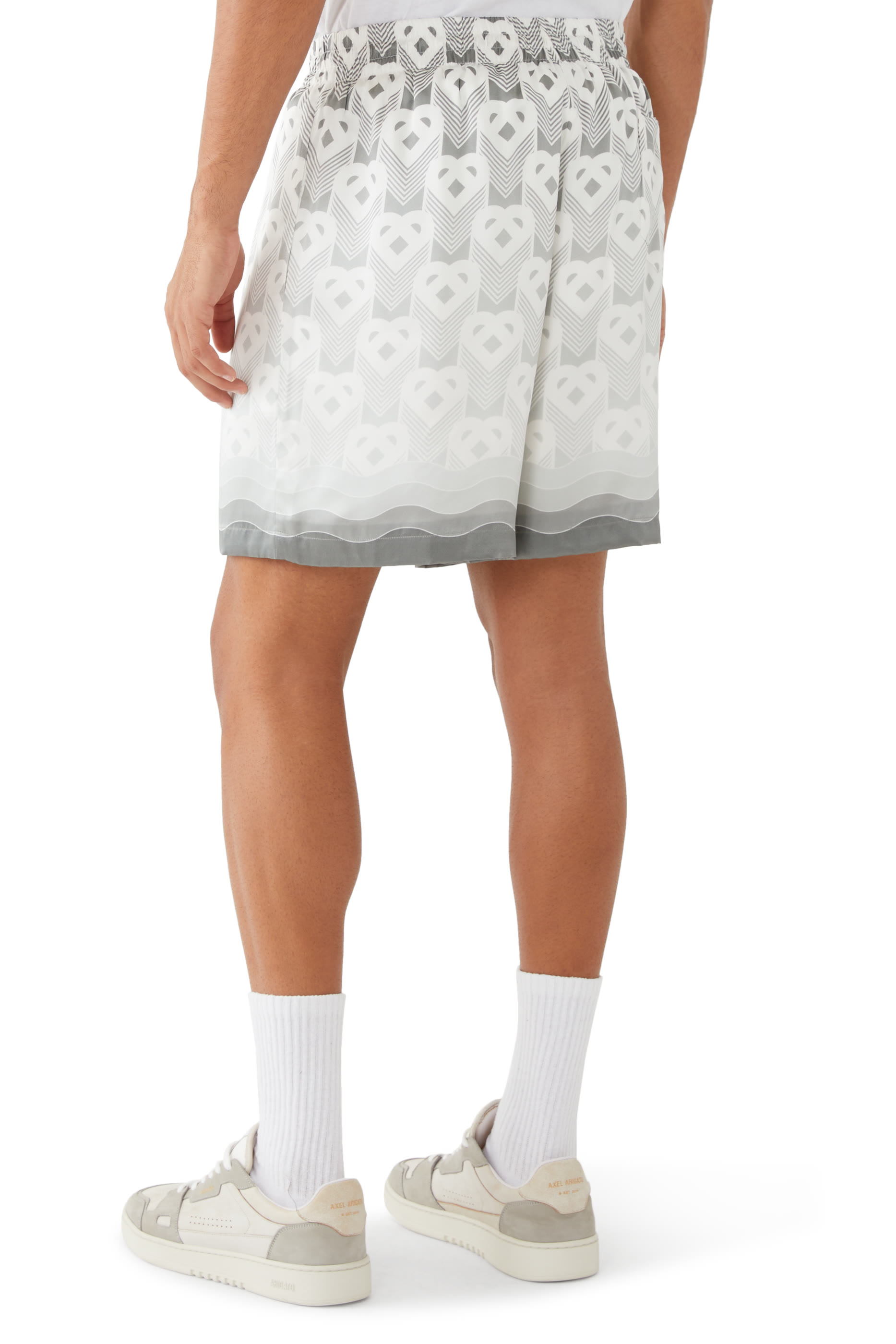 Heart Monogram Drawstring Shorts