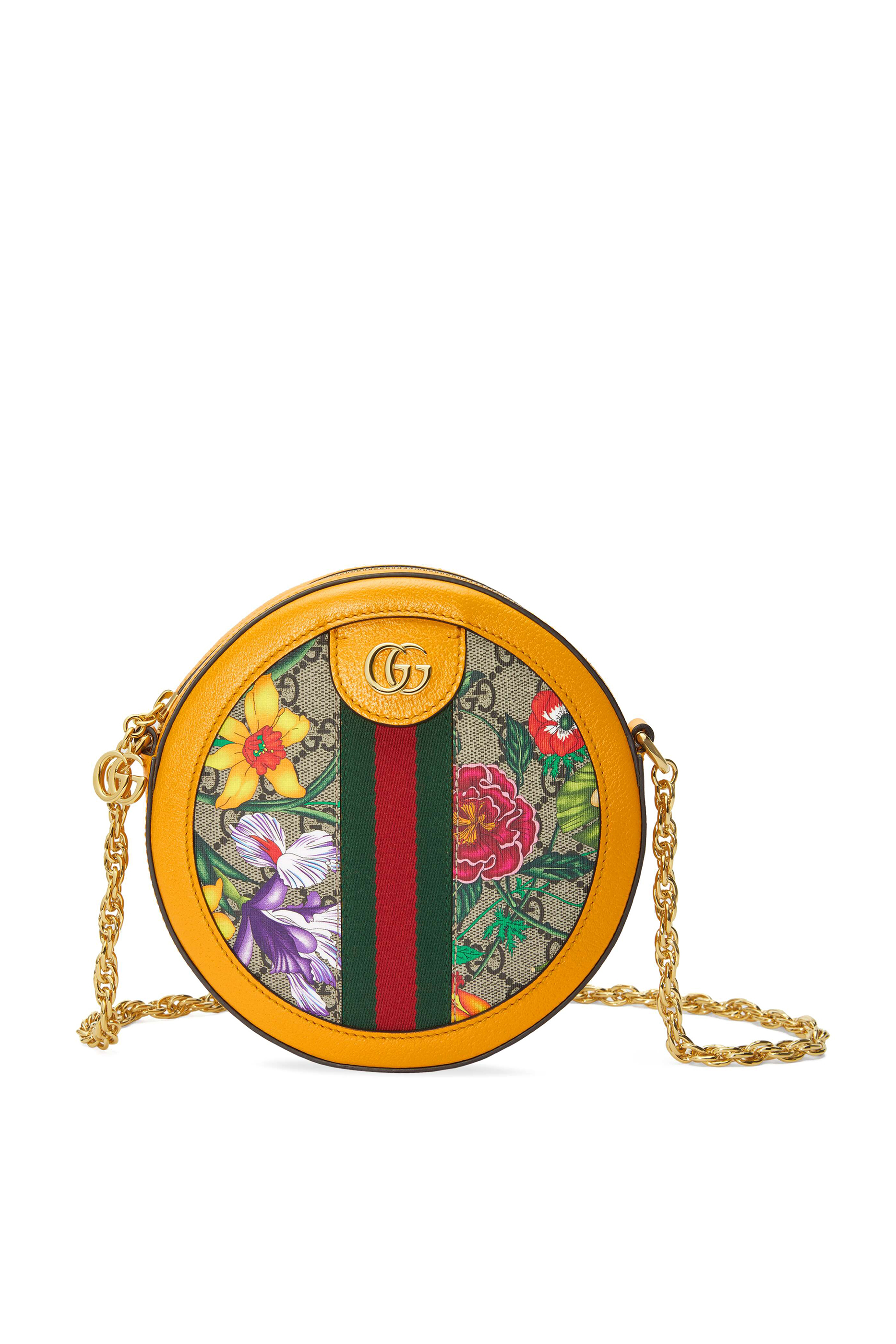 Ophidia Mini GG Flora Round Shoulder Bag