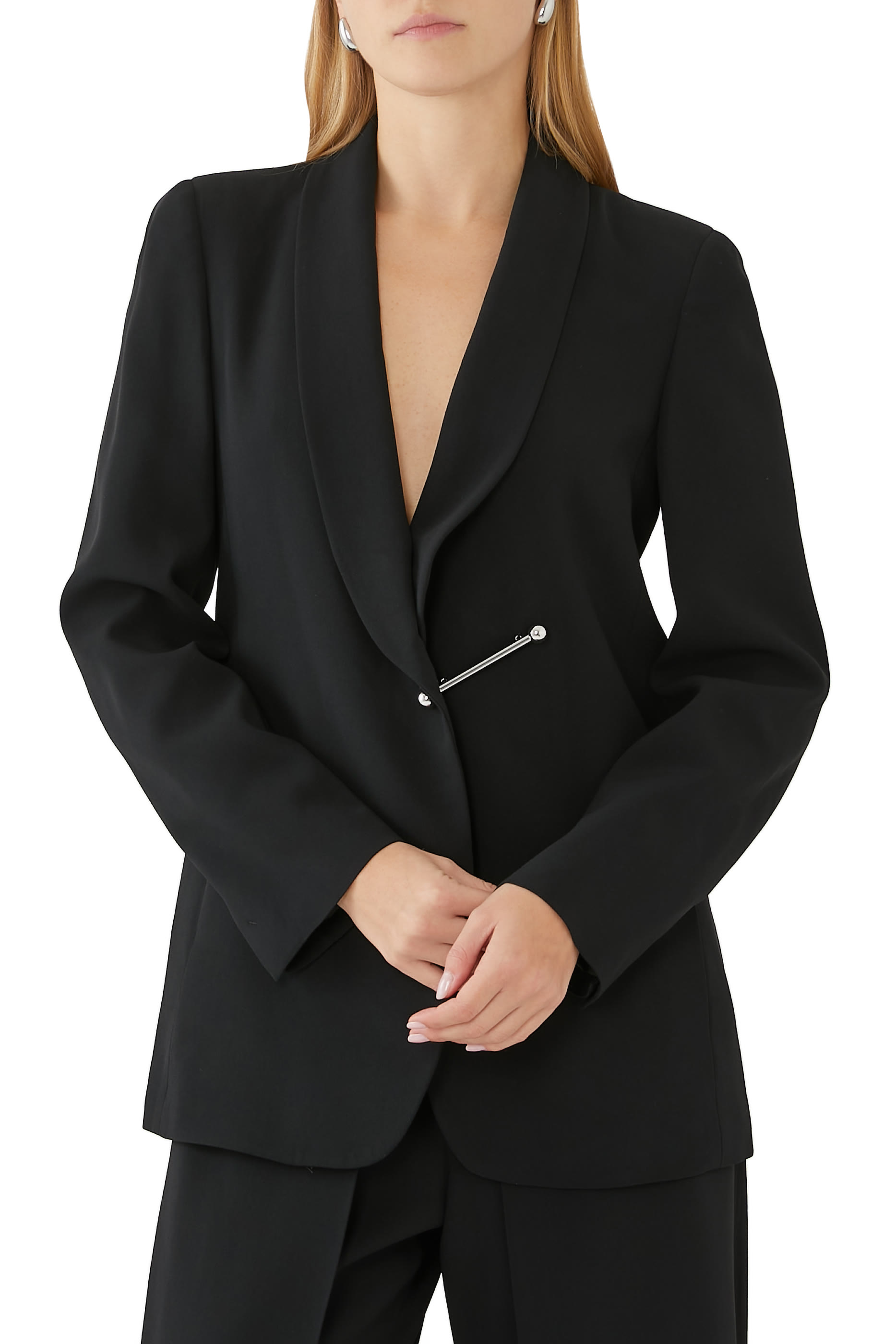 Piercing Front Detail Blazer