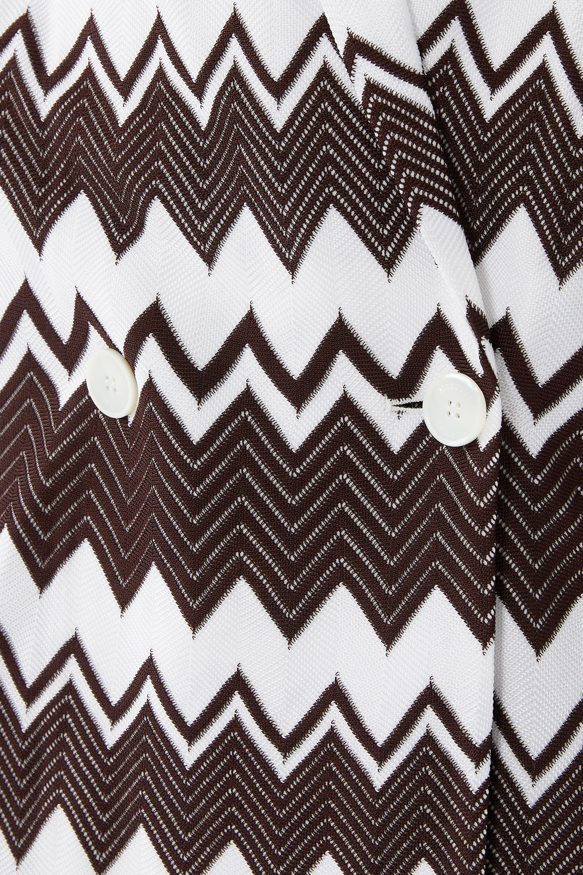 Zigzag Raschel Double Breasted Blazer