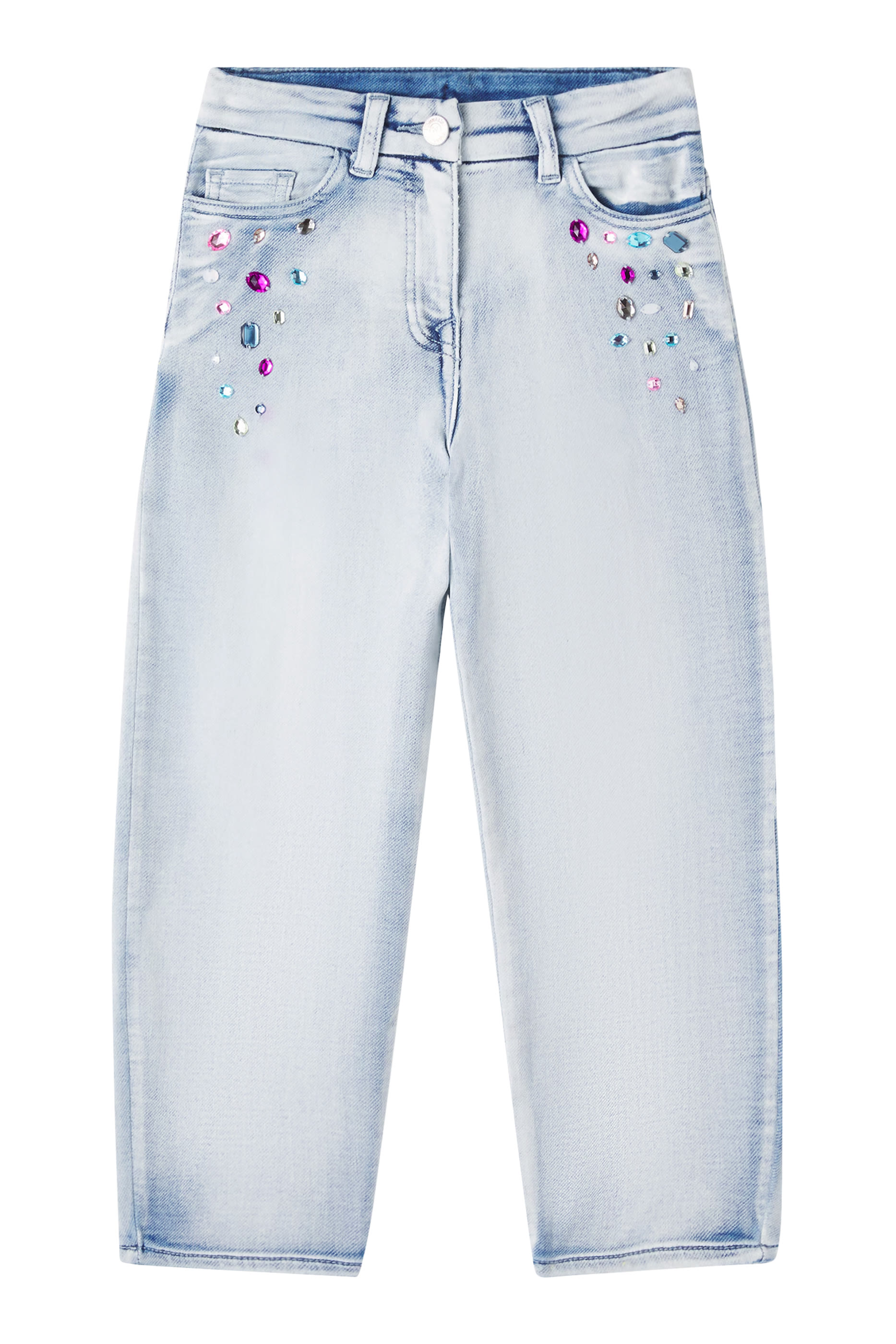 Kids Rhinestone Embellished Jewel Jeans