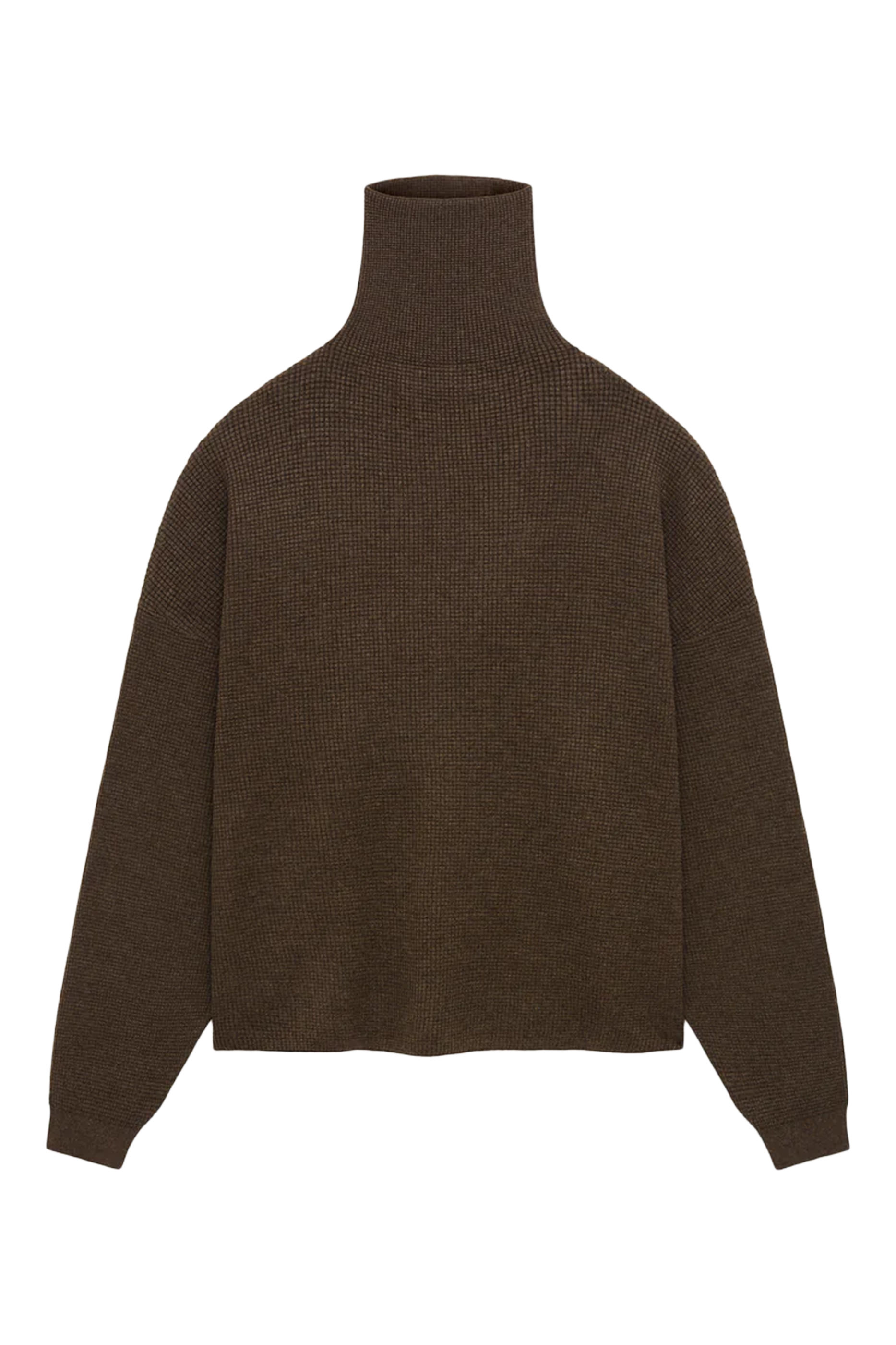 Heavy Waffle Turtleneck Sweater
