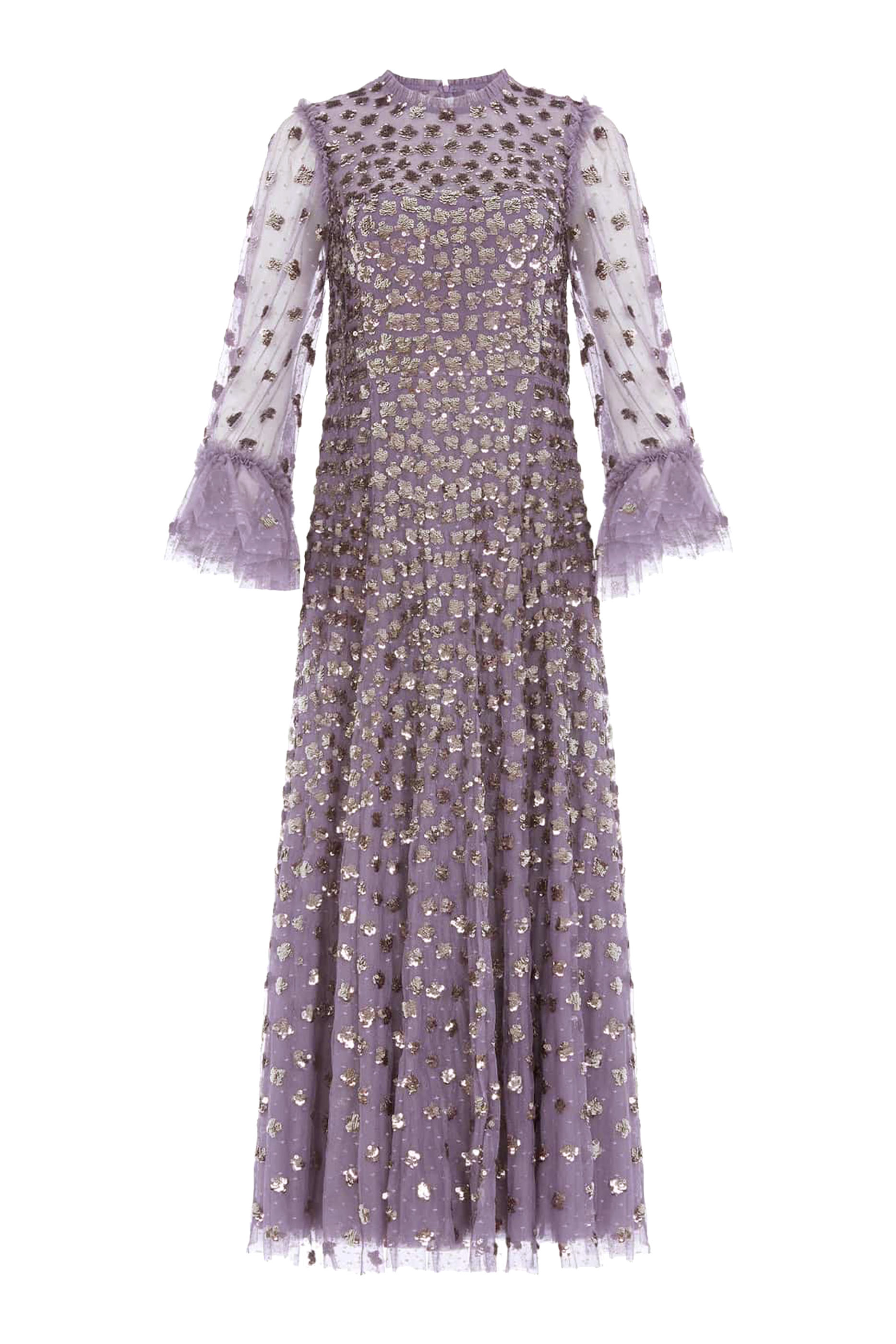 Glisten Long Sleeve Ankle Gown