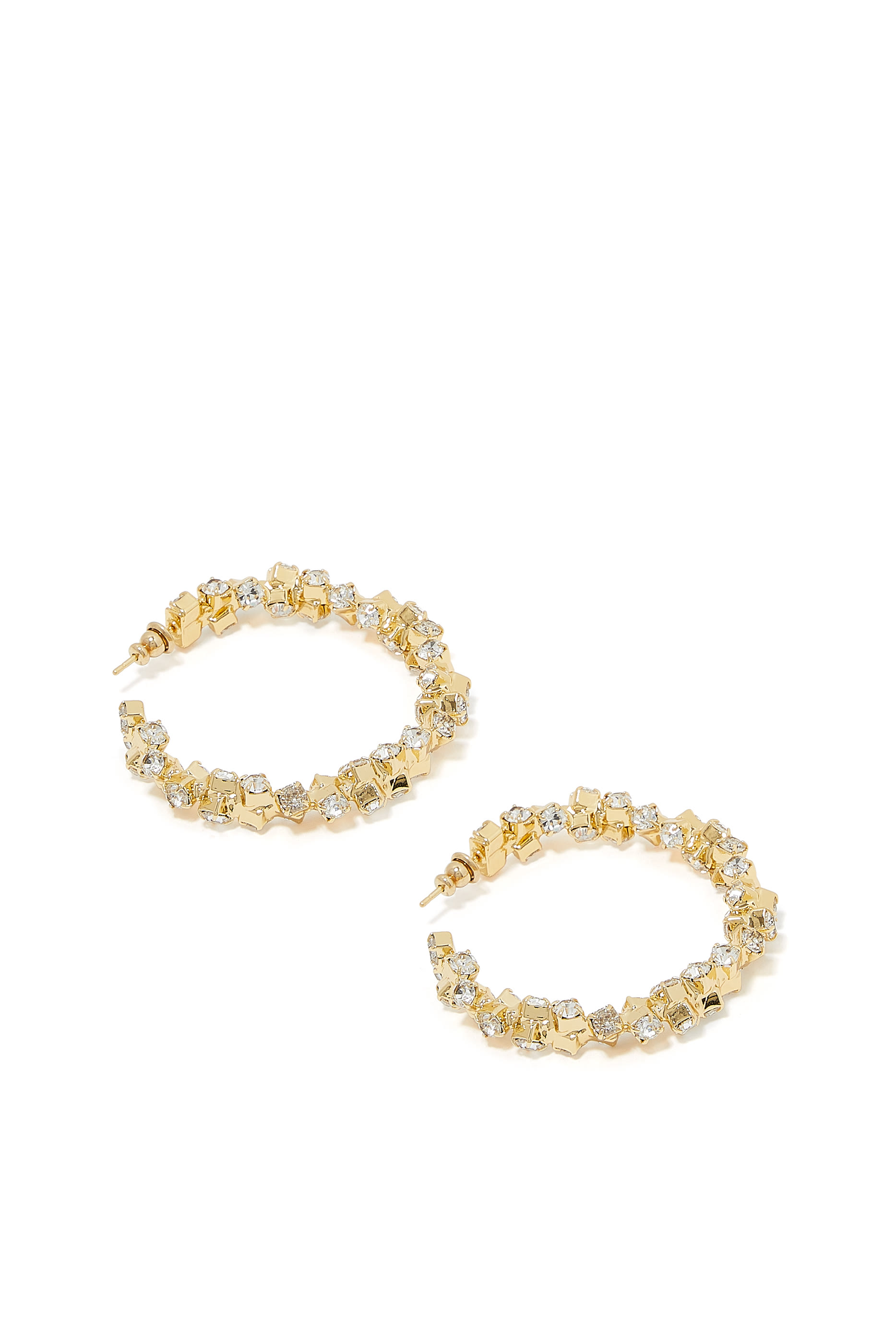 Trevise Strass Hoop Earrings