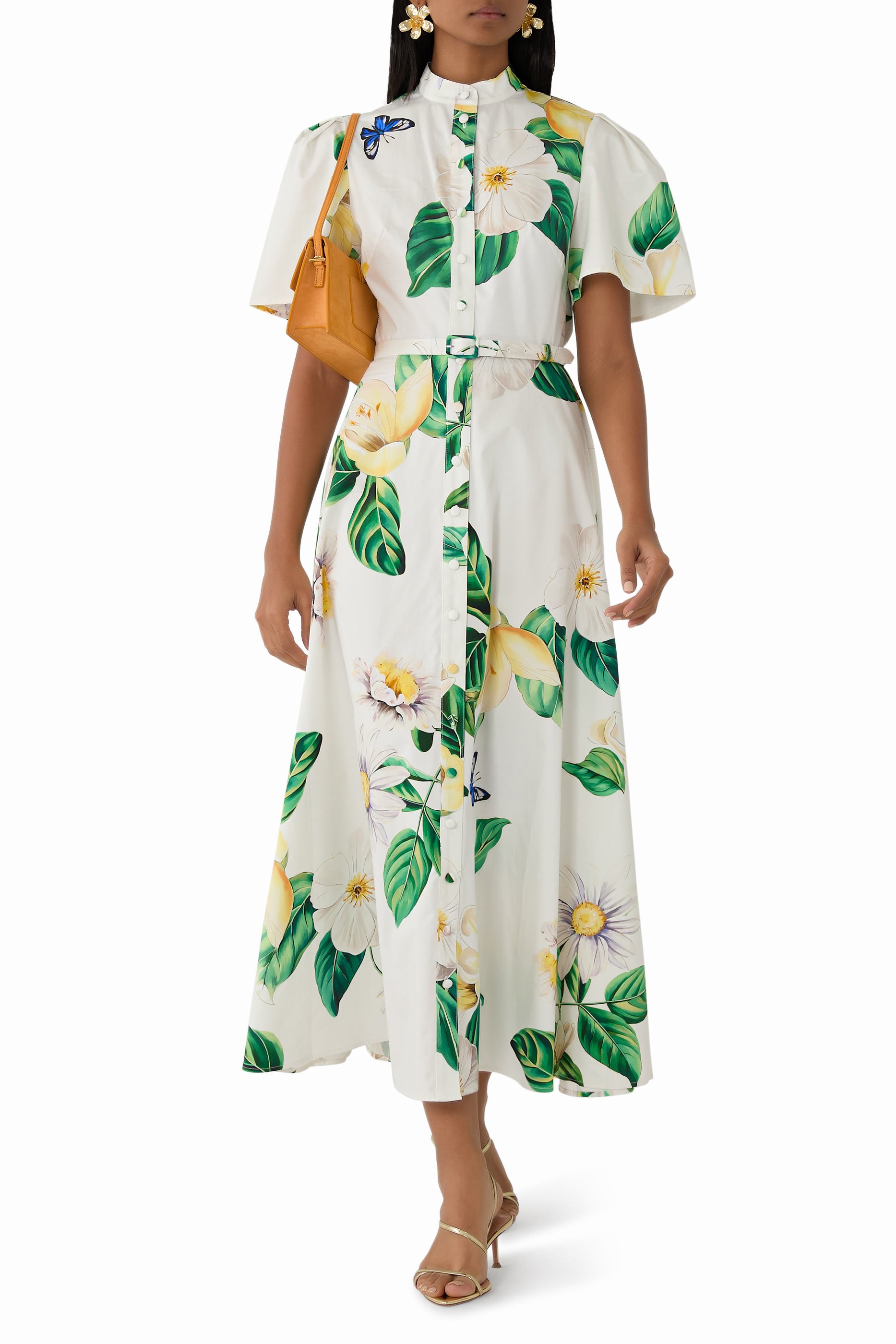 Bianca Short Sleeves Midi Dress