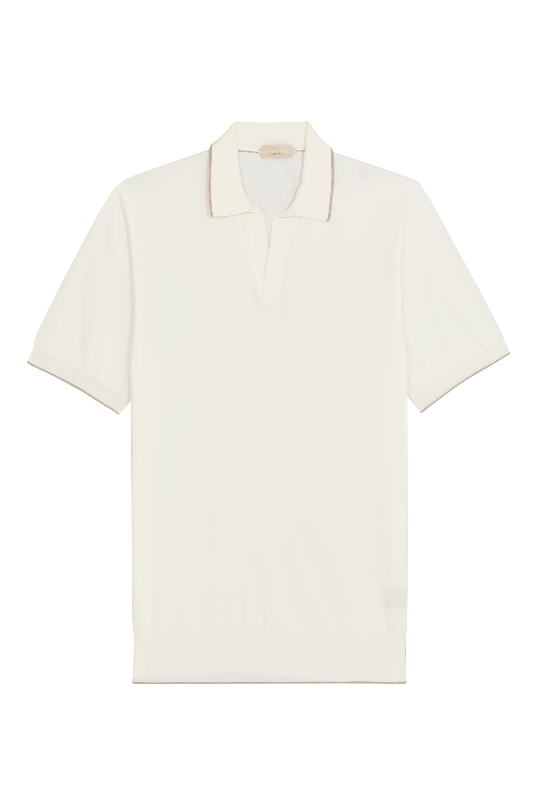 Short-Sleeve Buttonless Polo