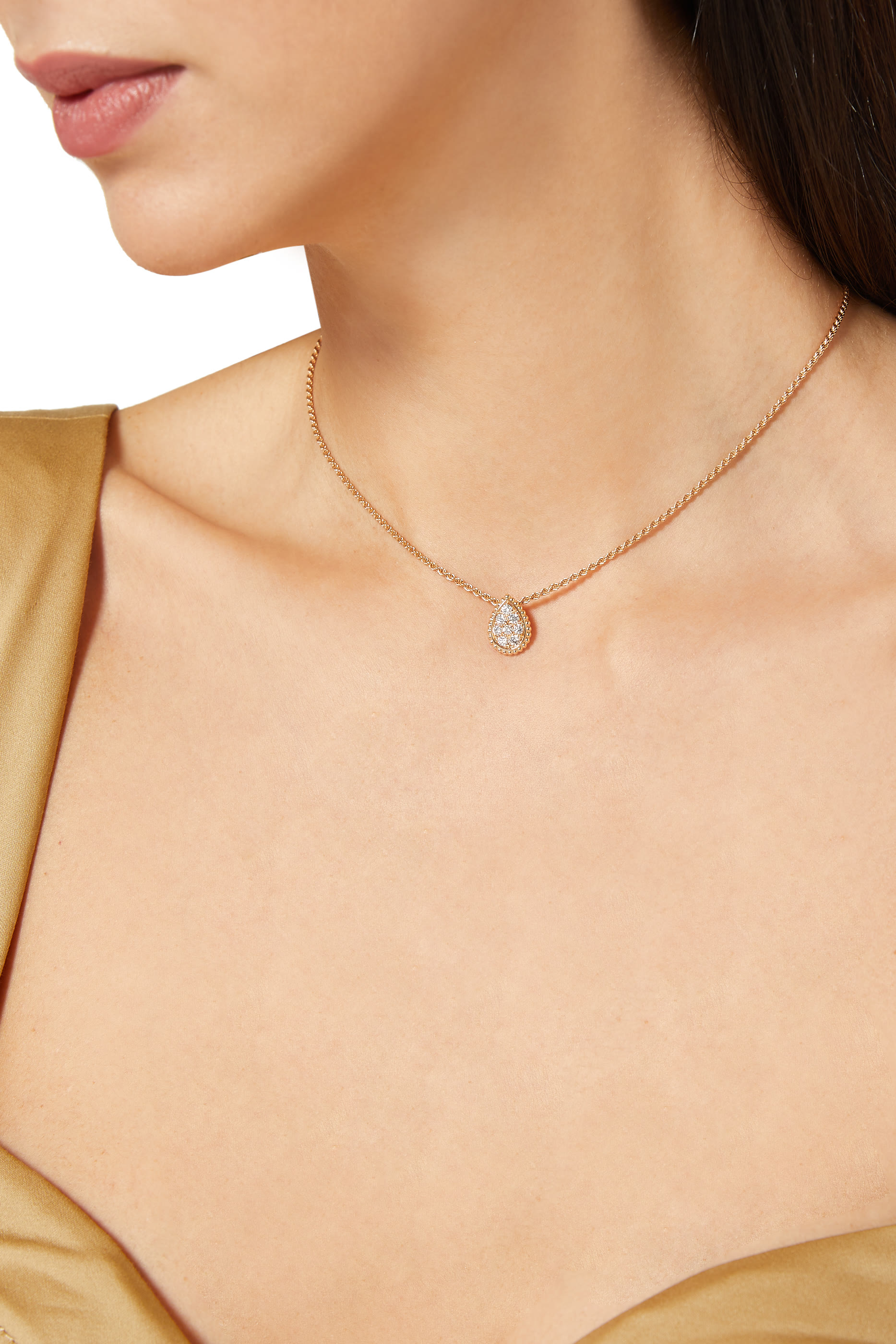 Serpent Bohème S Motif Pendant, Paved with Diamonds