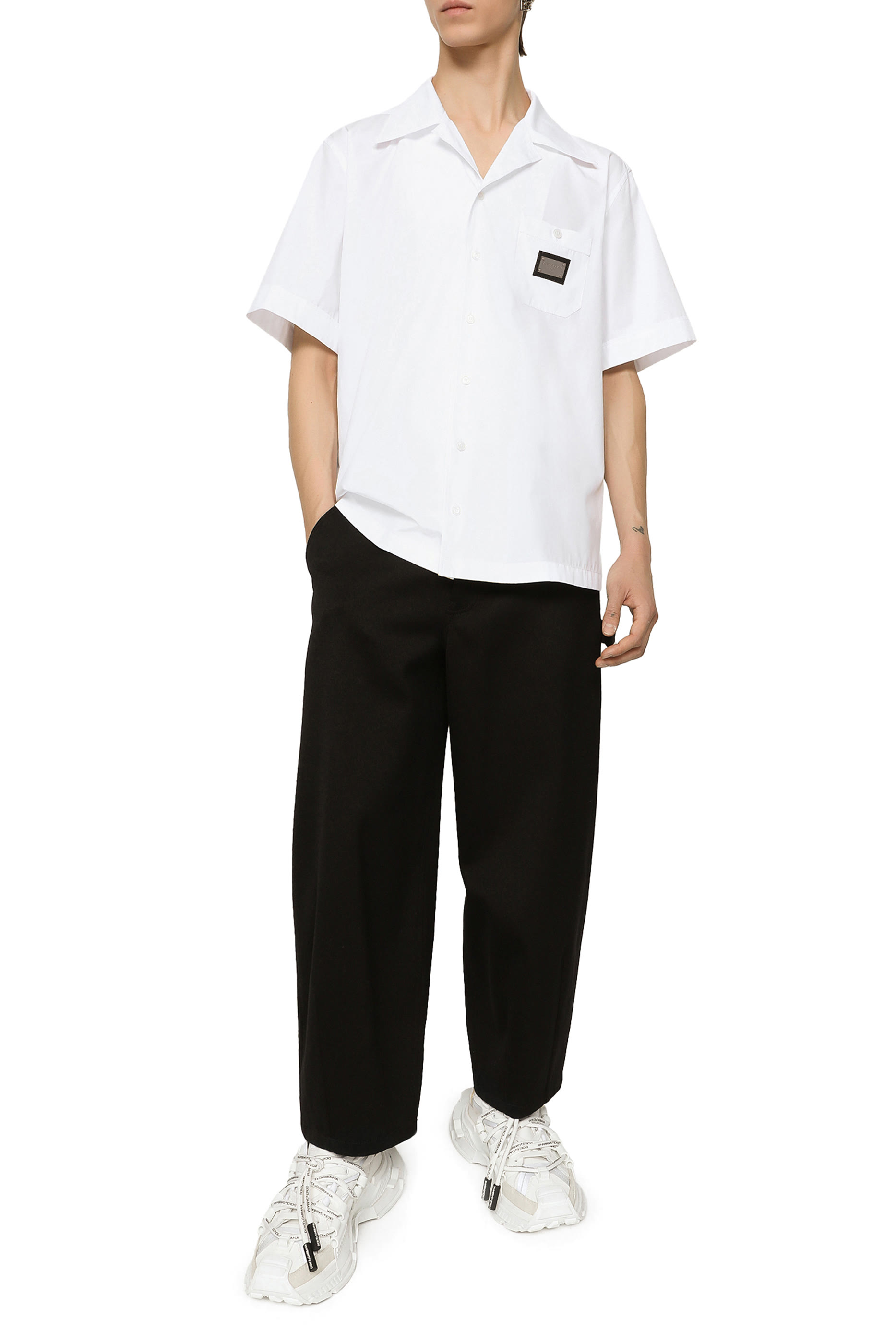 Logo Tag Cotton Hawaiian Shirt