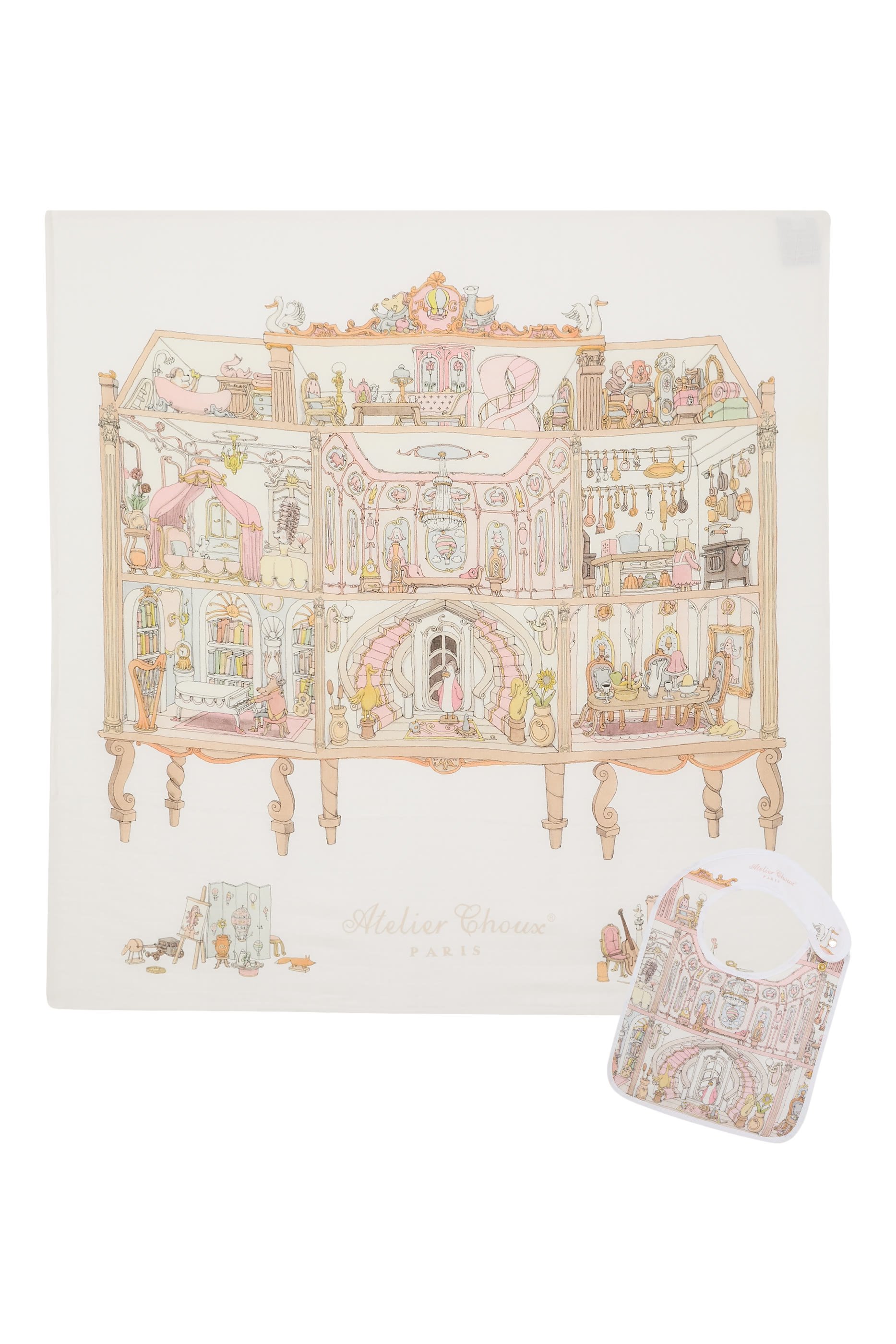 Kids Carr&eacute; & Bib Set &ndash; Doll House