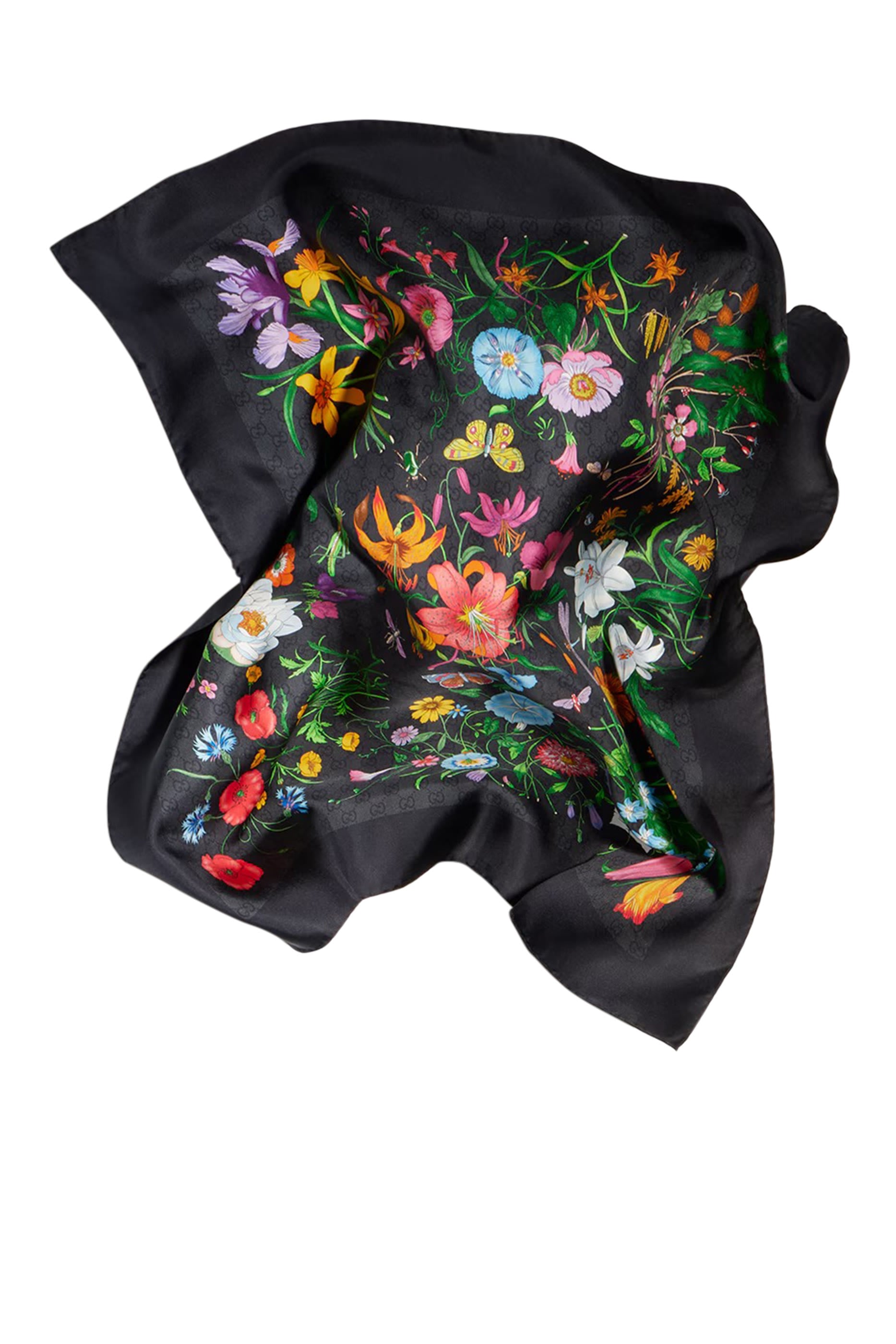 Printed GG Silk Twill Carr&eacute; 