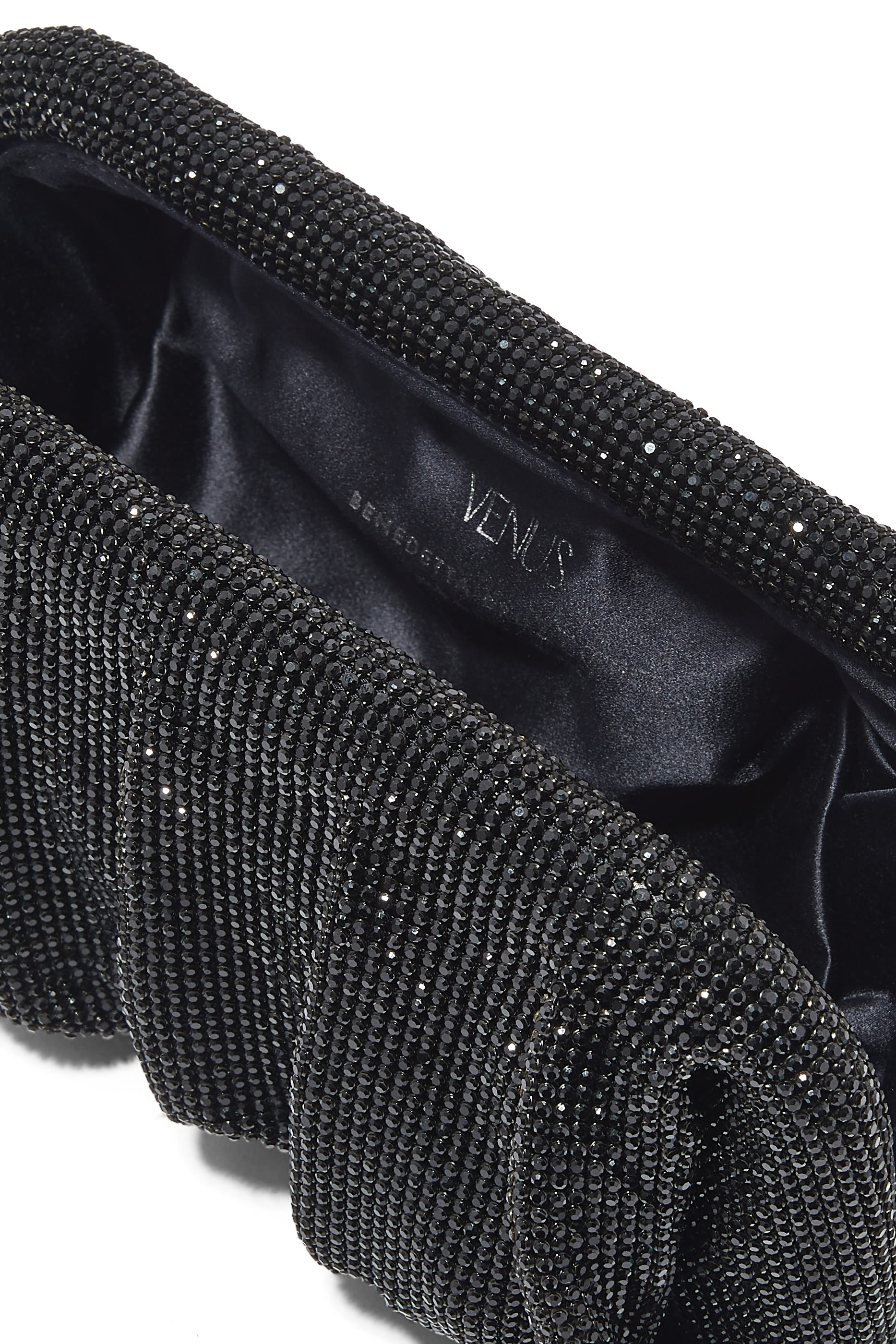 Venus La Grande Rhinstone Mesh Clutch