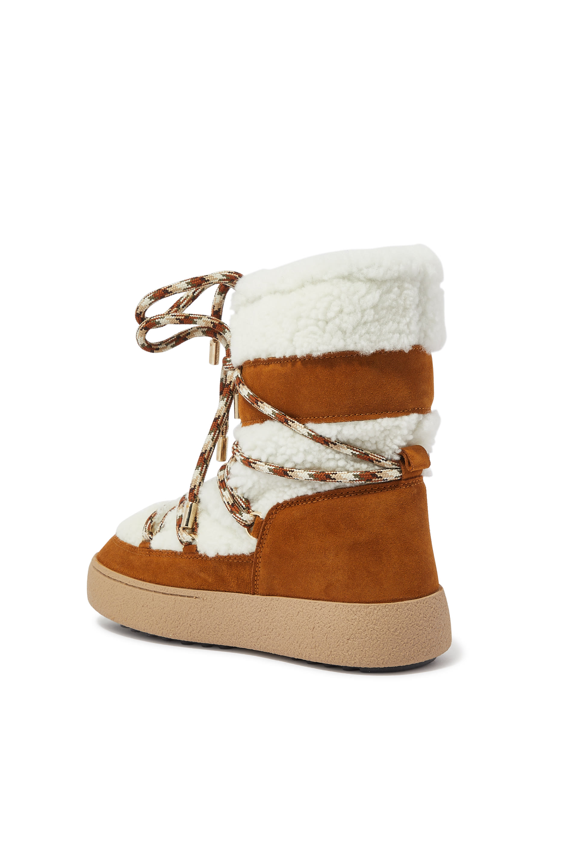 Ltrack Tube Shearling & Suede Boots