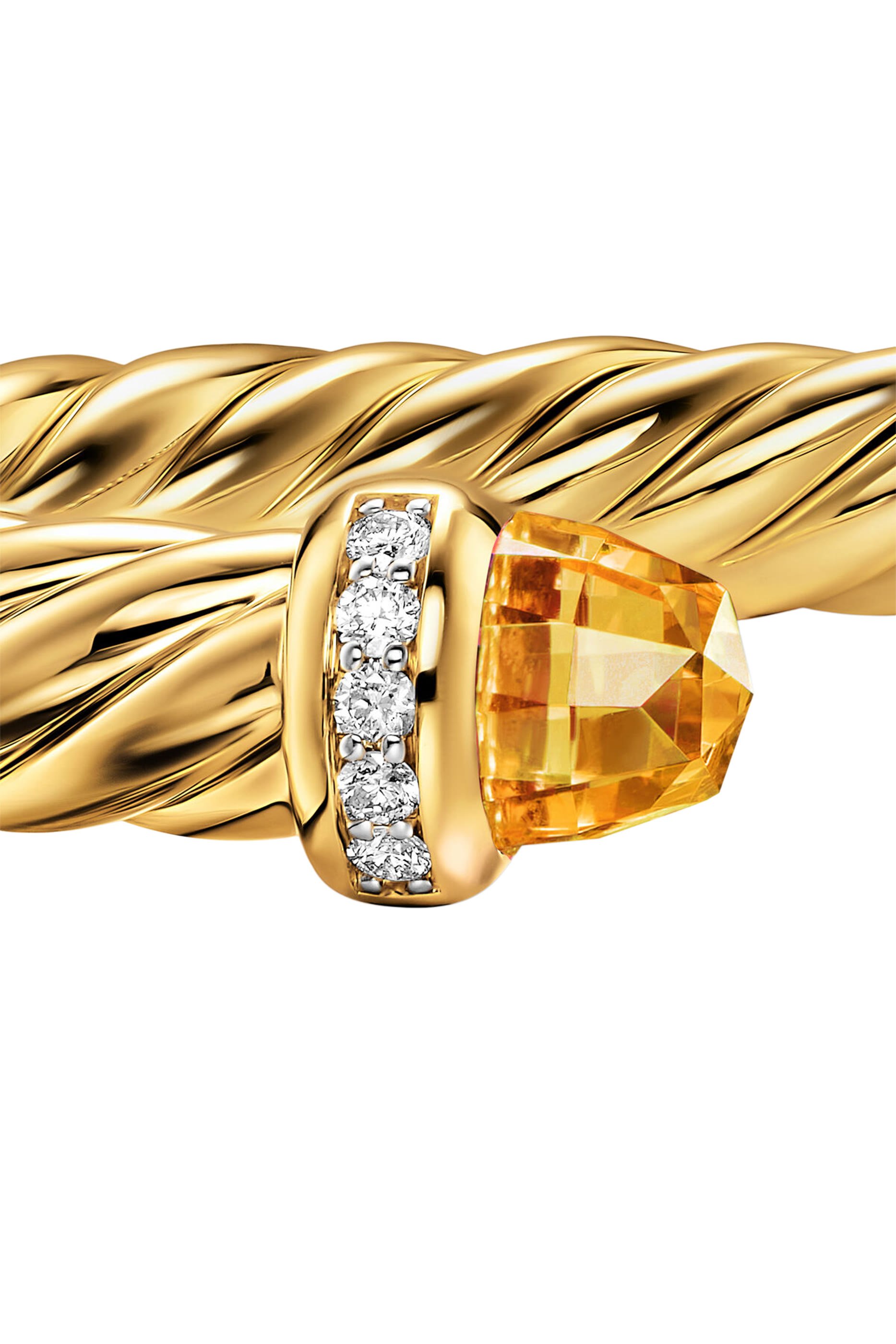 Cablespira&reg; Flex Bracelet, 18K Yellow Gold, Citrine & Diamonds