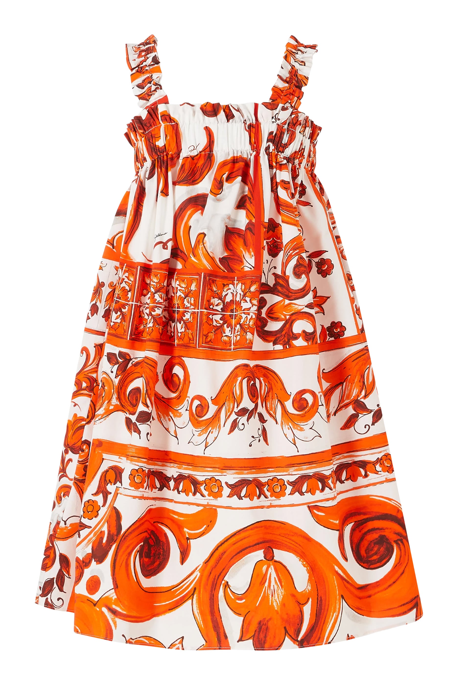 Kids Majolica-Print Dress