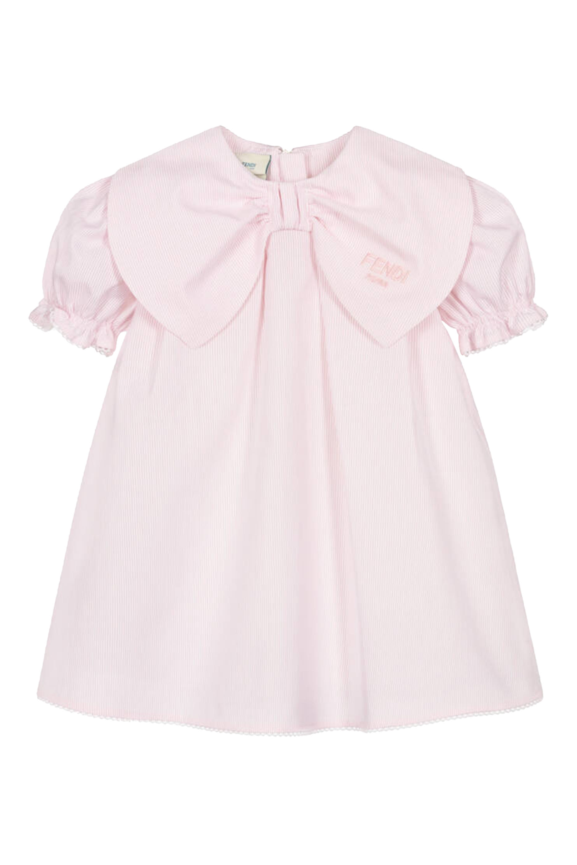 Kids Cotton Bow Collar Dress