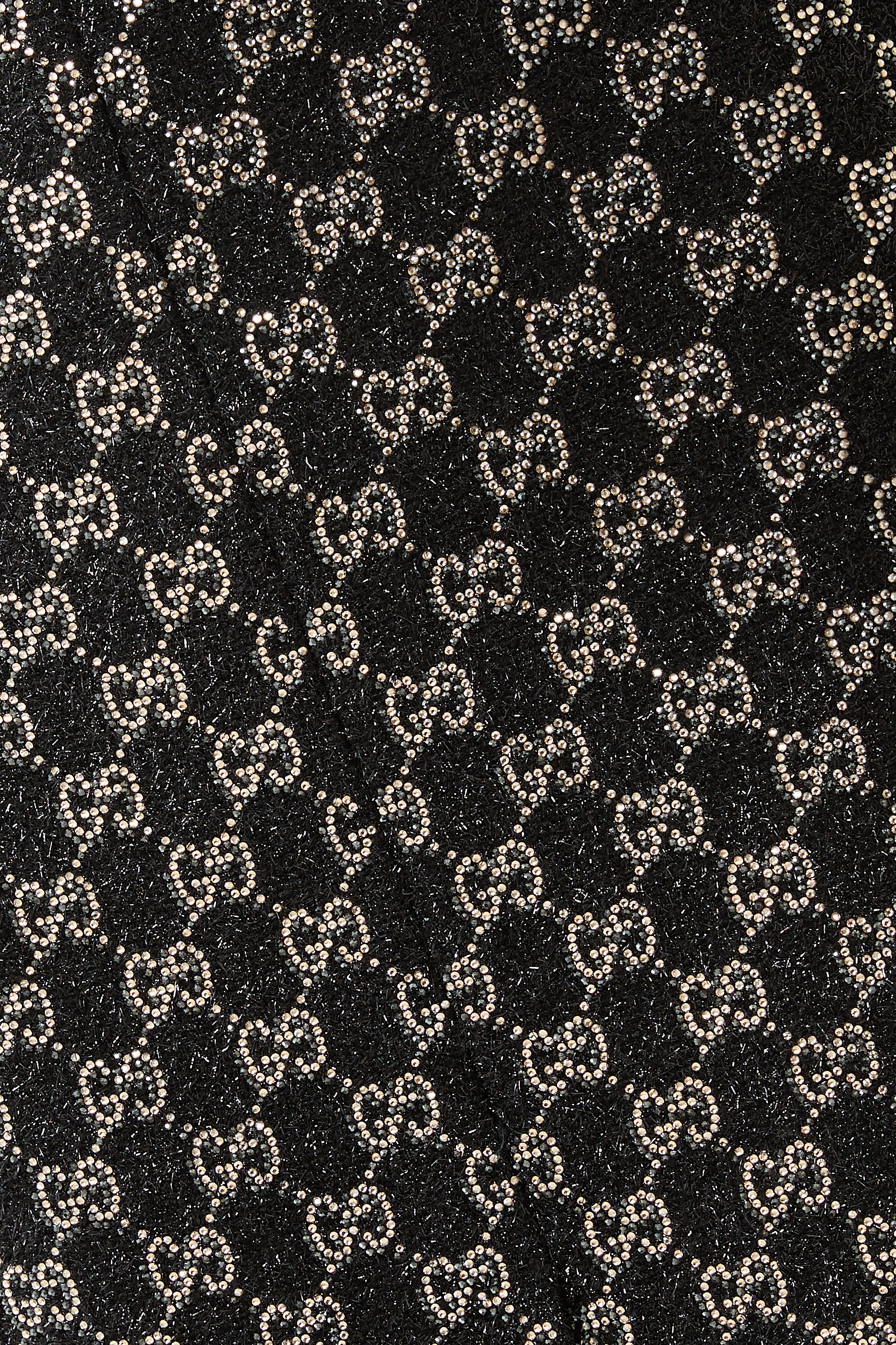 Embroidered Wool Tweed Lam&eacute; Skirt 