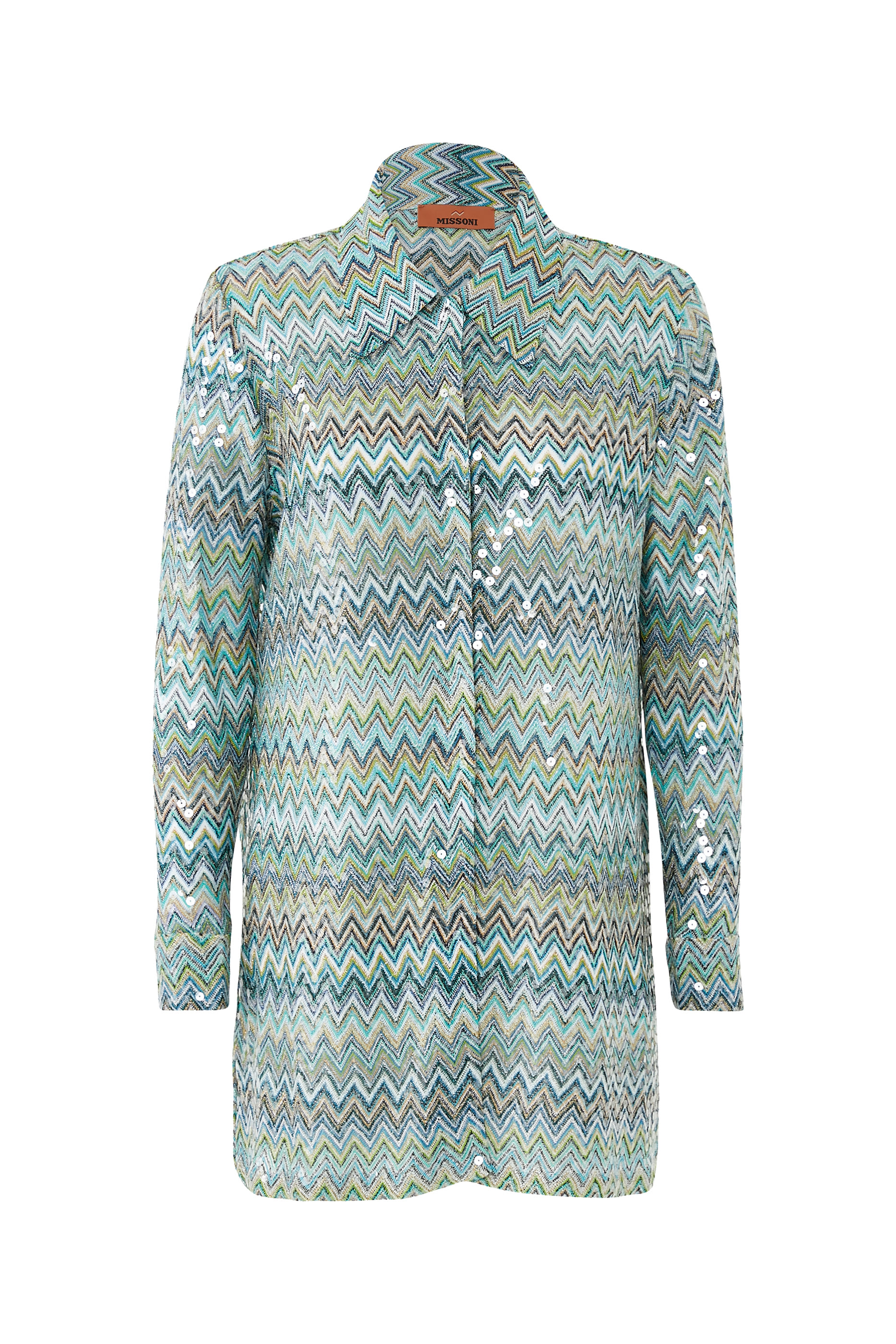 Exclusive Mare Chevron Raschel Sequinned Shirt