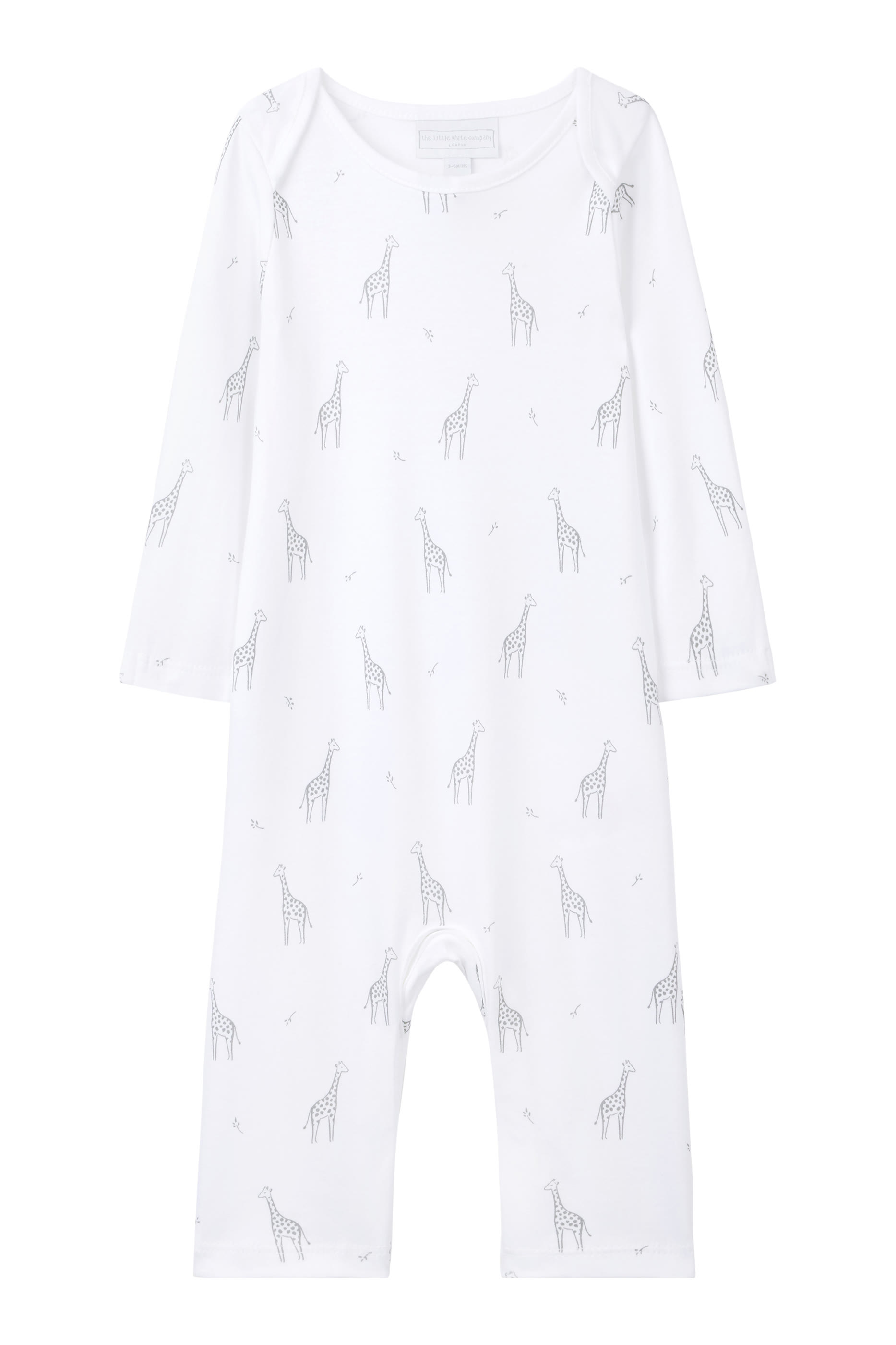Kids Giraffe Print  Organic Cotton Sleepsuit