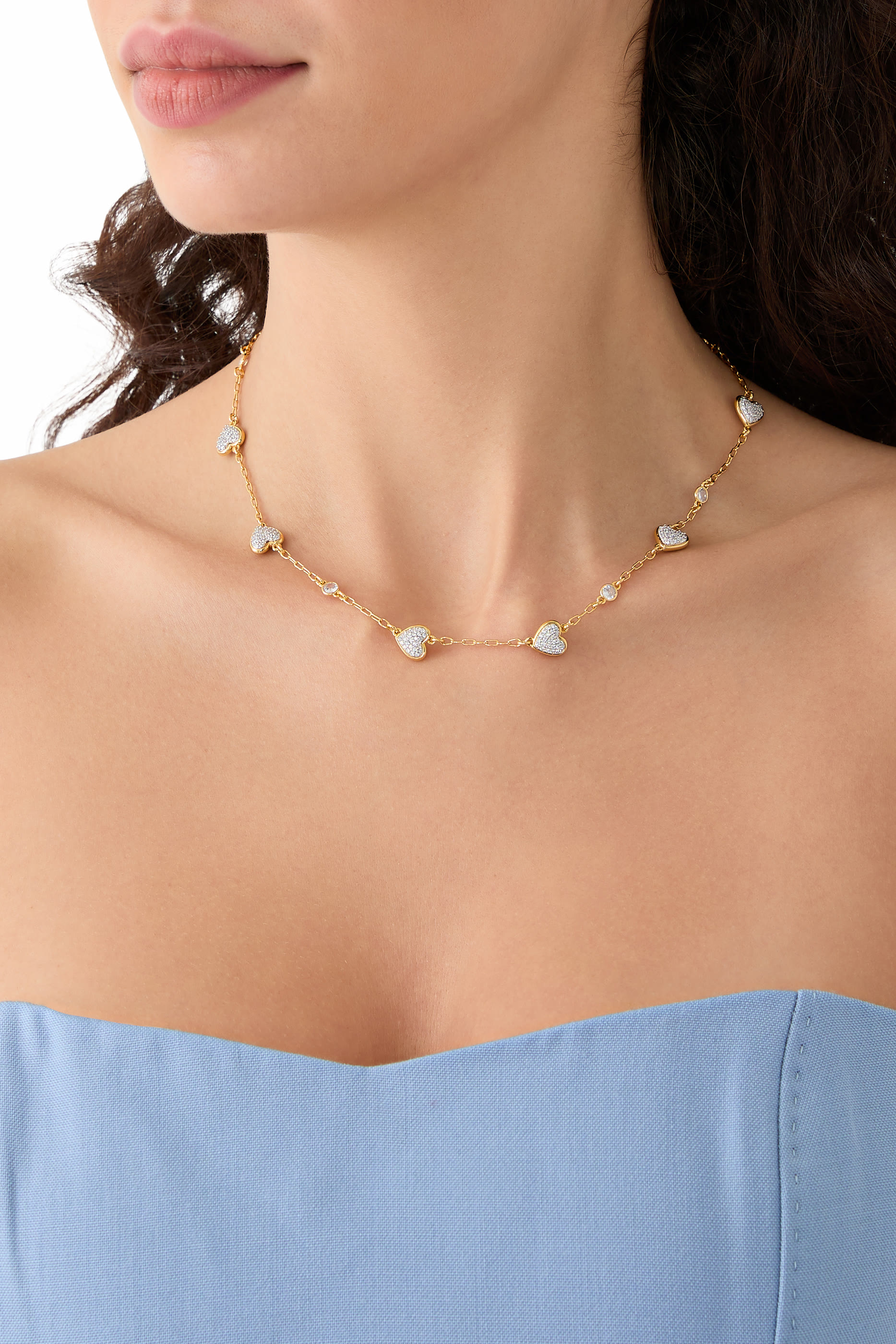 With All My Heart Pav&eacute; Scatter Necklace