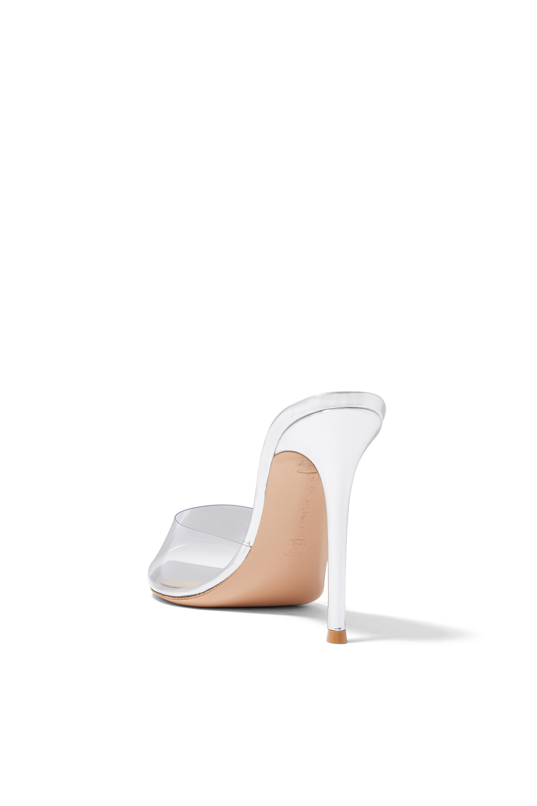 Elle 105 Plexi Leather Mules