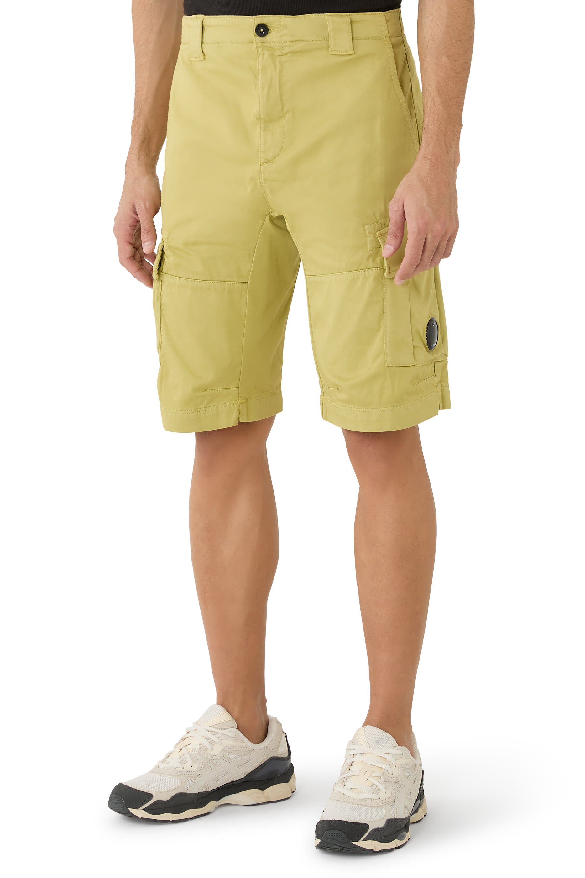 Stretch Sateen Cargo Lens Shorts