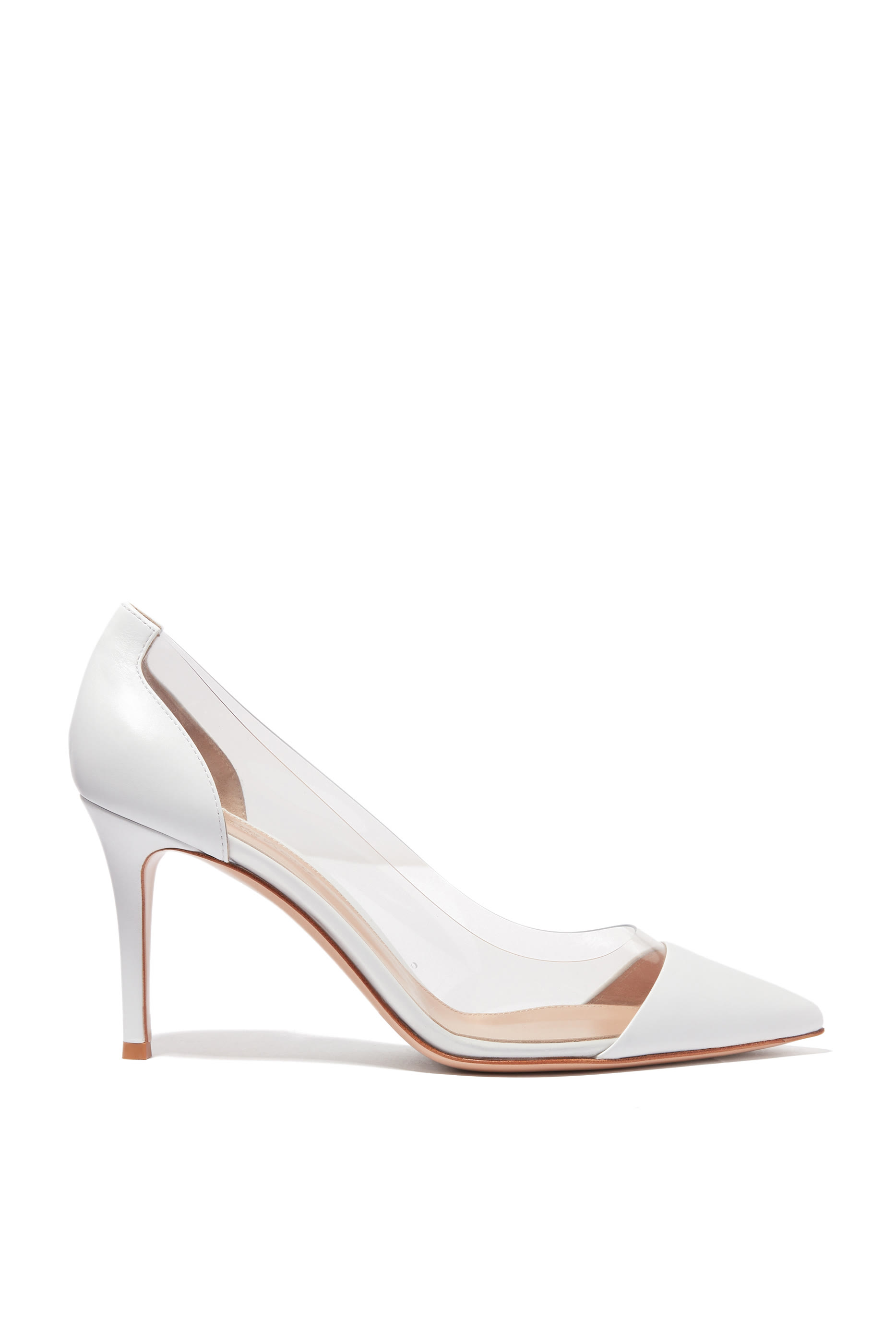 Patent-Leather Plexi Pumps